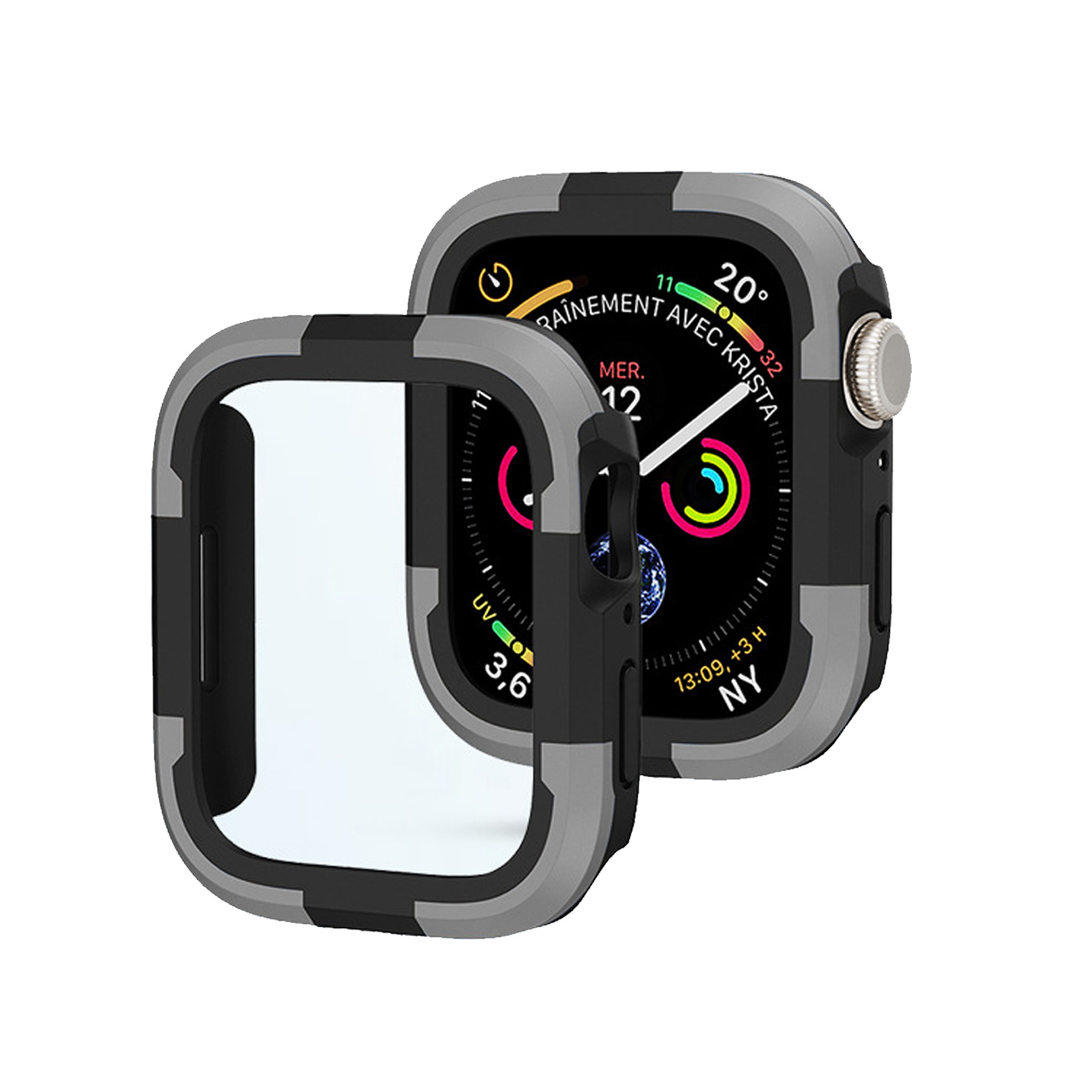 Apple アップルウォッチ10 42mm/46mm 用の ケース タフで頑丈 2重構造 