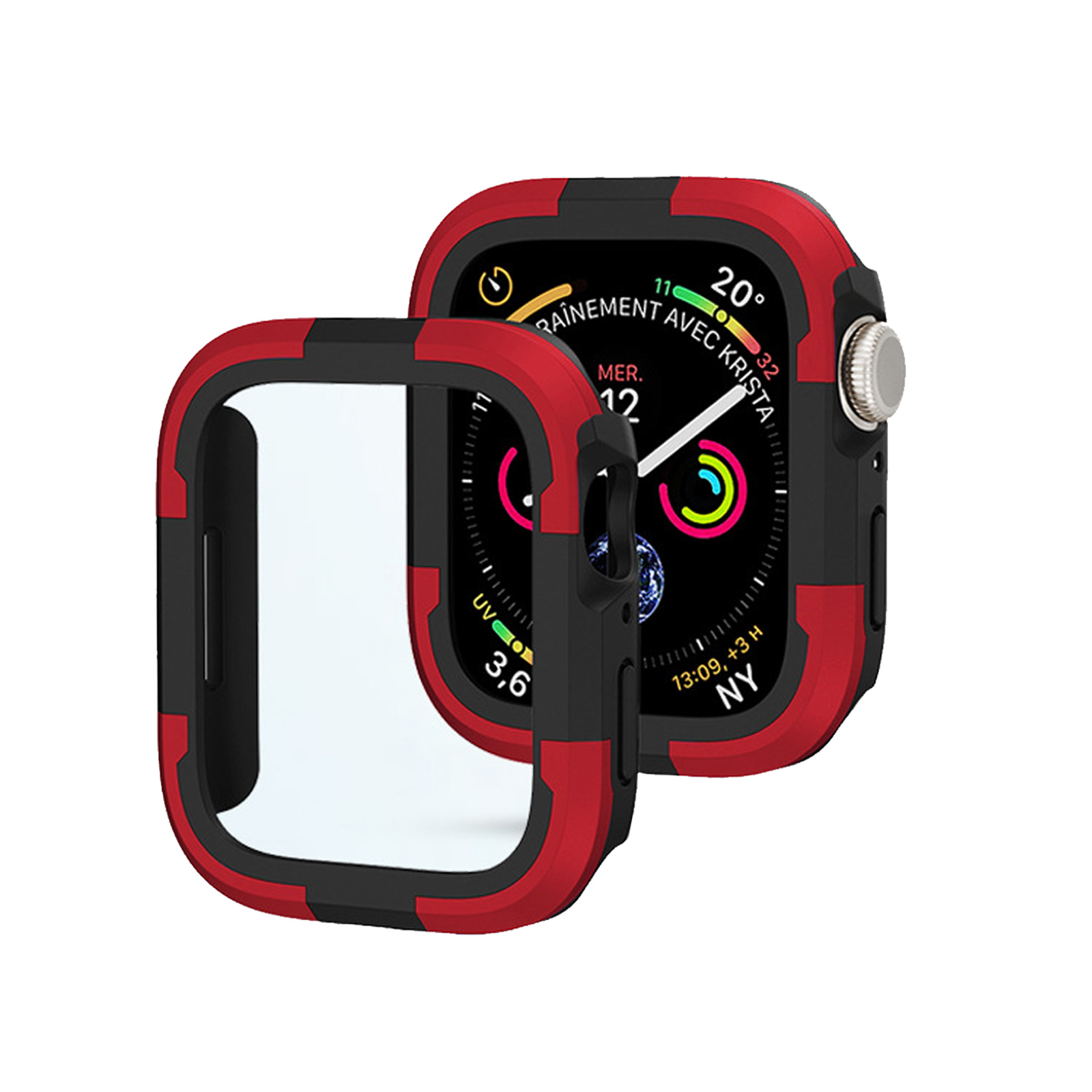 Apple WatchとiPhone 14 のセット Apple アップルウォッチ10 42mm/46mm 用の ケース タフで頑丈 2重構造