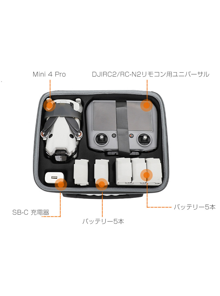 DJI Mini 4 Pro用ケース ドローン収納ケース 保護ケース 収納 耐衝撃