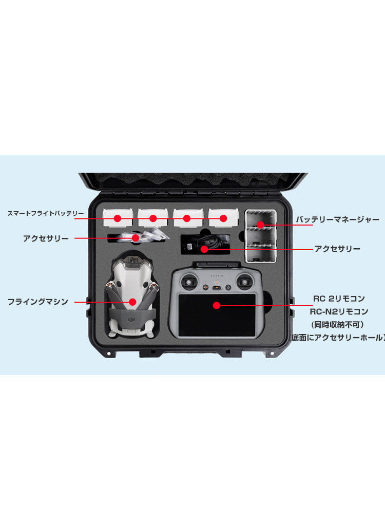 DJI Mini 4 Pro収納ケース アクセサリー ドローン保護ケース コンボとアクセサリー収納 耐衝撃ケース PP 収納バッグ キャーリングケース  耐衝撃 : jid-jsh1526 : COCO-fit - 通販 - Yahoo!ショッピング