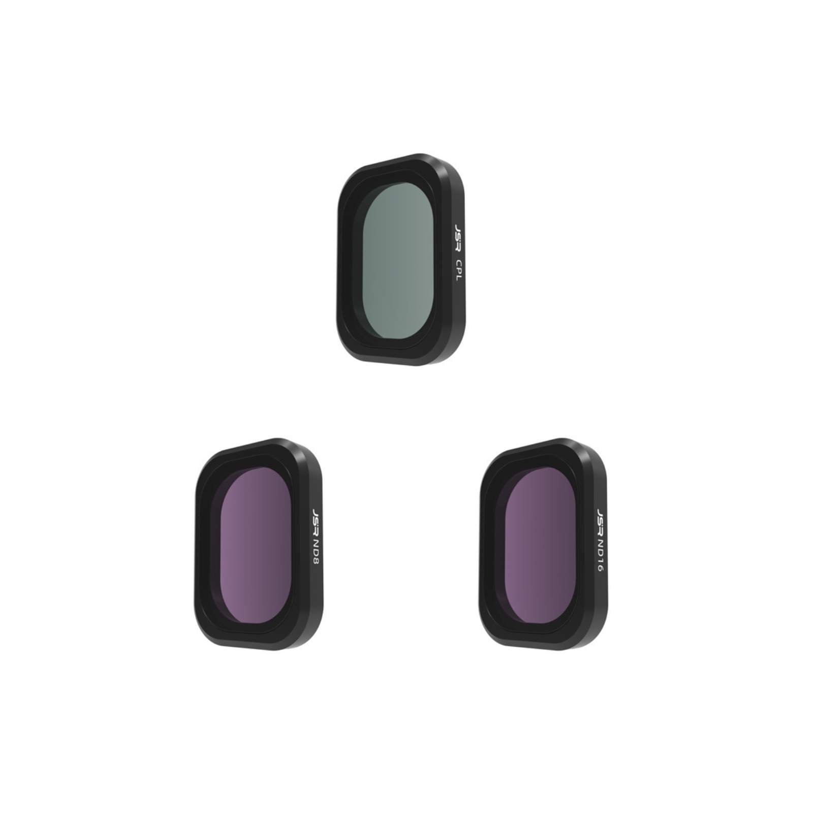 DJI オスモ ポケット3用 3個 フィルターキット CPLフィルター+ND8 ND16 減光フィルター HD光学ガラス 多層コーティング アルミ合金フレーム｜coco-fit2018｜02