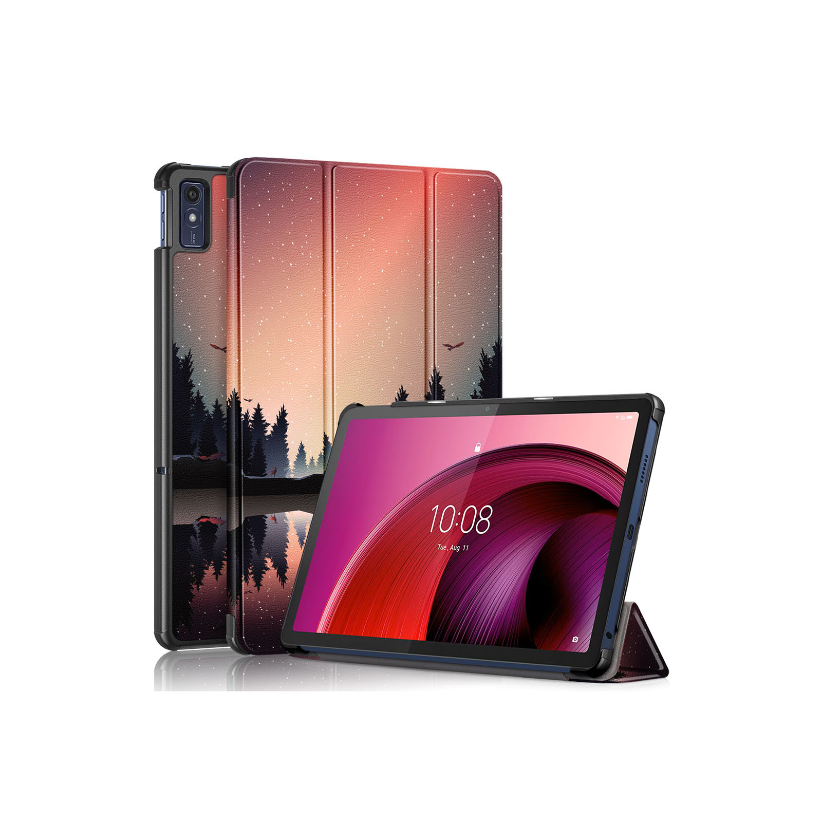 Lenovo Tab7 5G 10.6型 ケース カバー 手帳型 PUレザー 耐衝撃カバー 落下防止  CASE 持ちやすい スタンド機能 オートスリープ機能 手帳型カバー｜coco-fit2018｜03