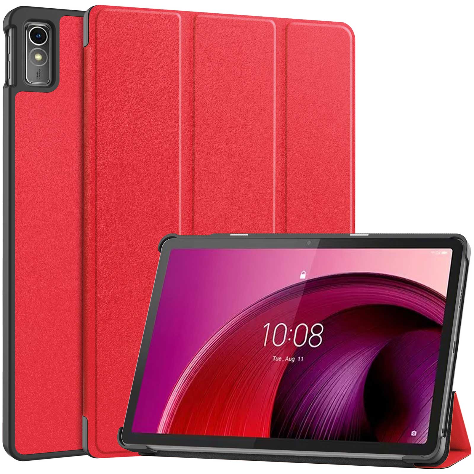 Lenovo Tab M10a 5G LET02 ケース 耐衝撃 カバー PC+PUレザー製