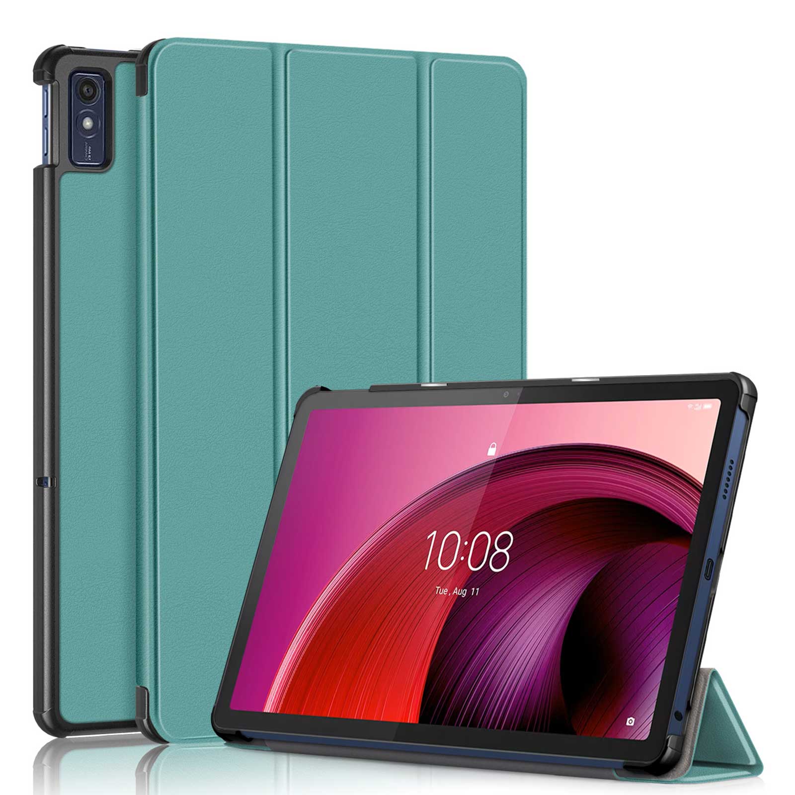Lenovo Tab M10a 5G LET02 ケース 耐衝撃 カバー PC+PUレザー製 