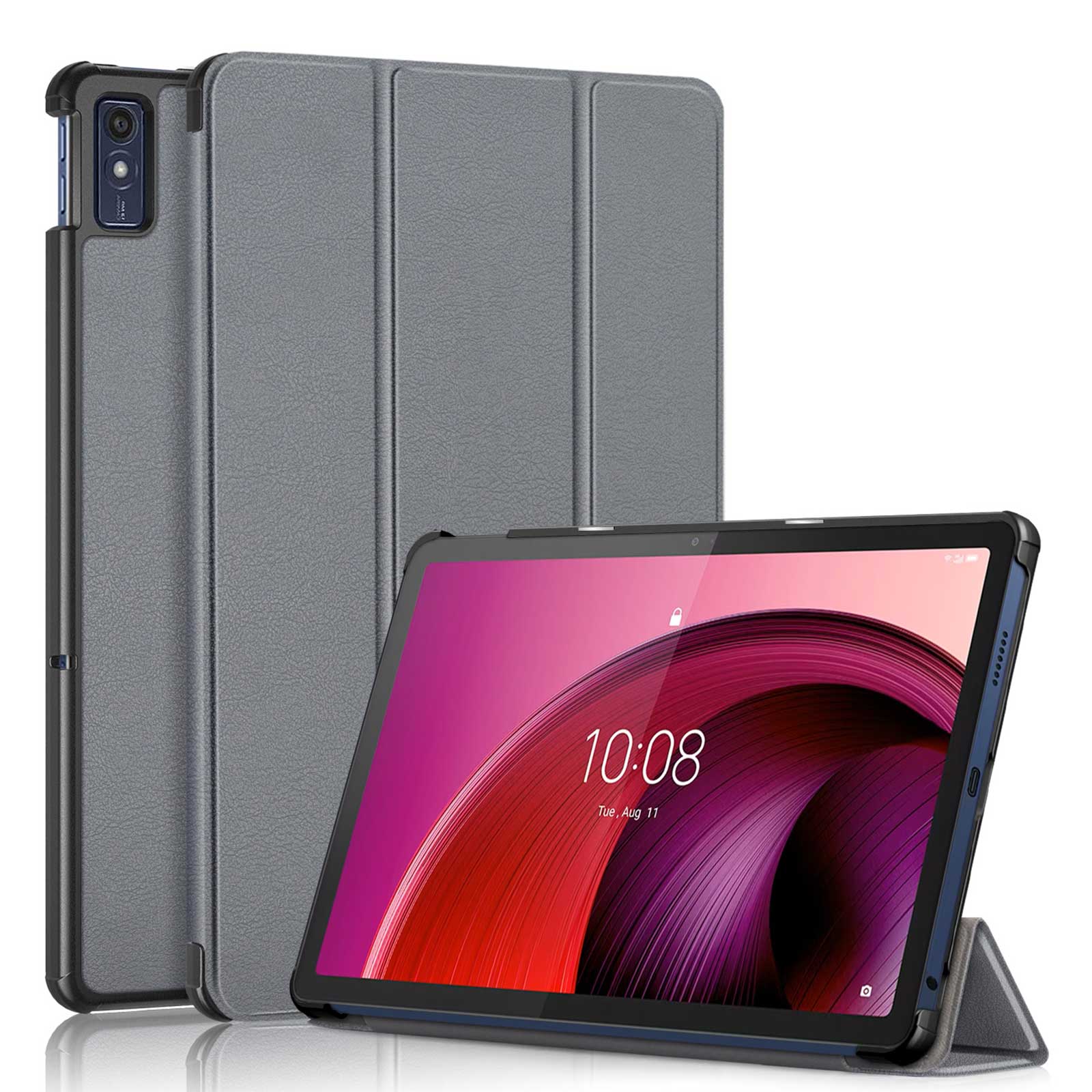 *Lenovo Tab M10a 5G LET02(ケースおまけ付便) Lenovo Tab M10a 5G LET02 ケース 耐衝撃 カバー PC+PUレザー製