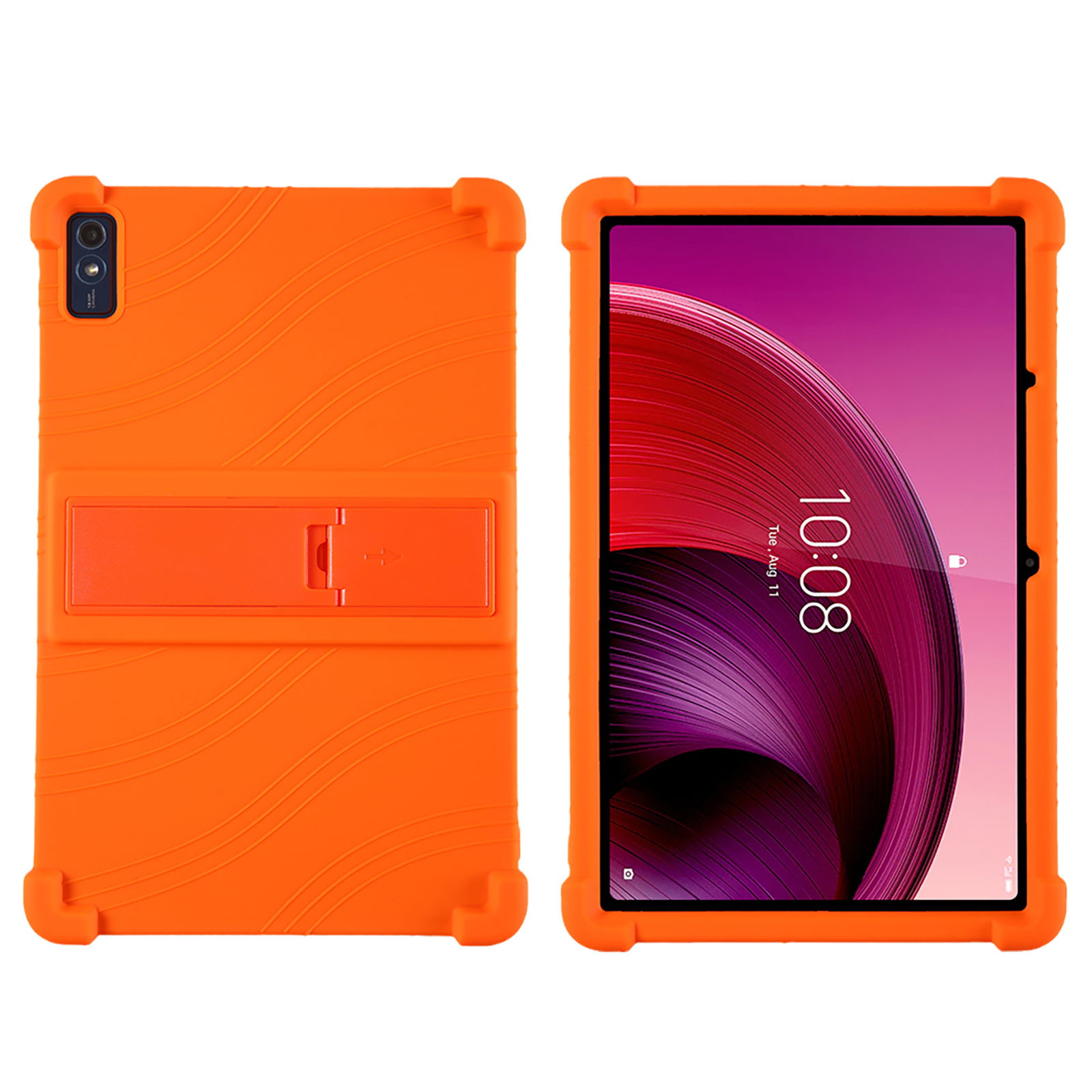 【美品】Lenovo Tab M8 タブレット &ケースカバー（オレンジ色）付 Lenovo Tab M10a 5G LET02 ケース 耐衝撃 カバー レノボ タブ