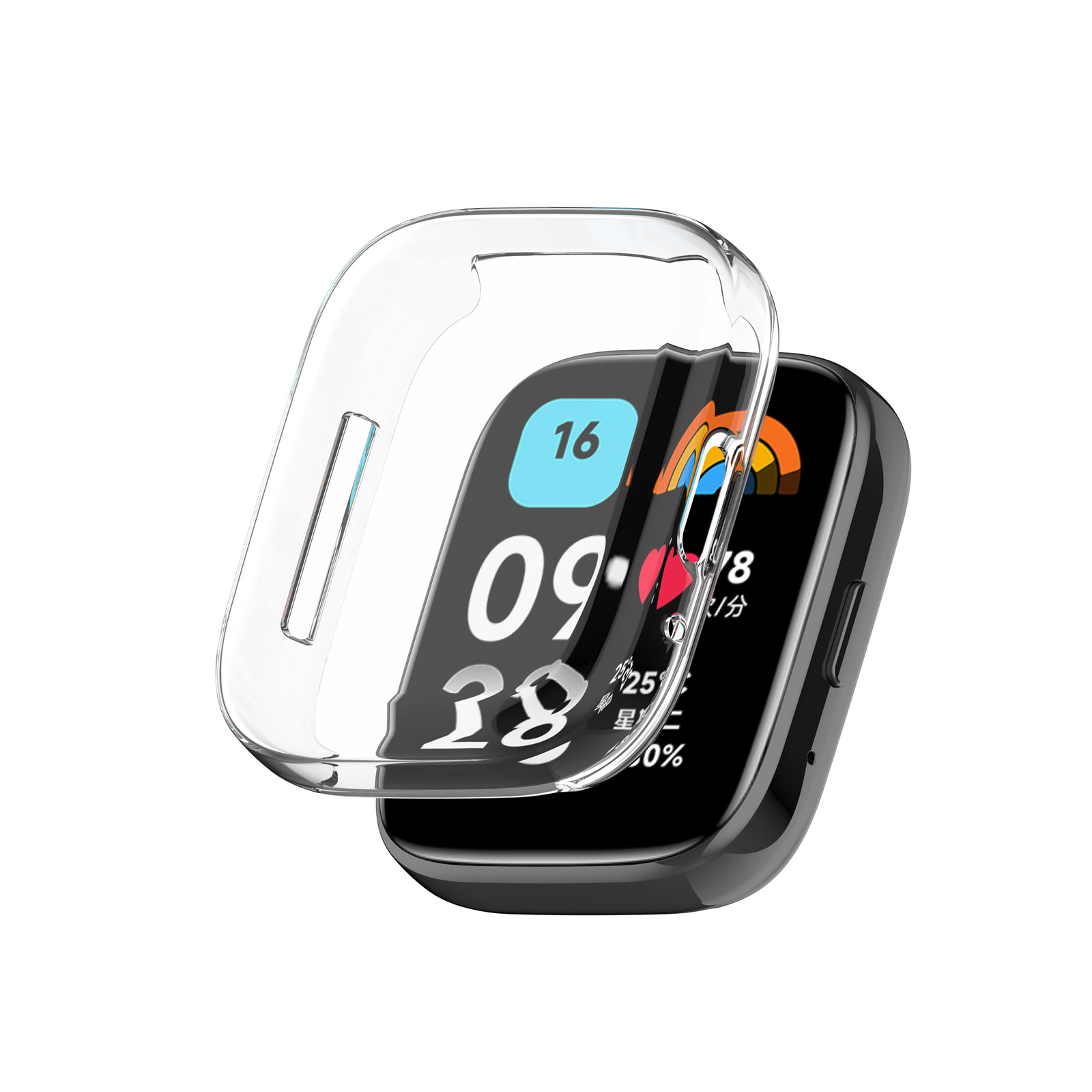 Redmi Watch 3 Active クリア ケース TPU メッキ仕上げ シンプルで 一体型 CASE カッコいい 画面保護 メタル調 簡易着脱 人気 CASE 保護ケース カバー｜coco-fit2018｜03