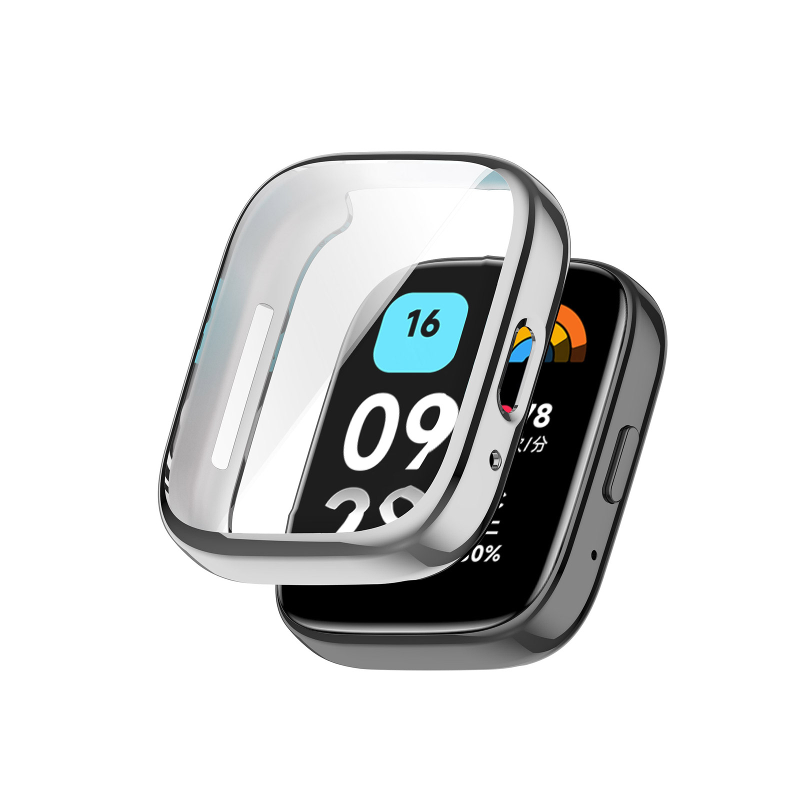 Redmi Watch 3 Active クリア ケース TPU メッキ仕上げ シンプルで 一体型 CASE カッコいい 画面保護 メタル調 簡易着脱 人気 CASE 保護ケース カバー｜coco-fit2018｜05