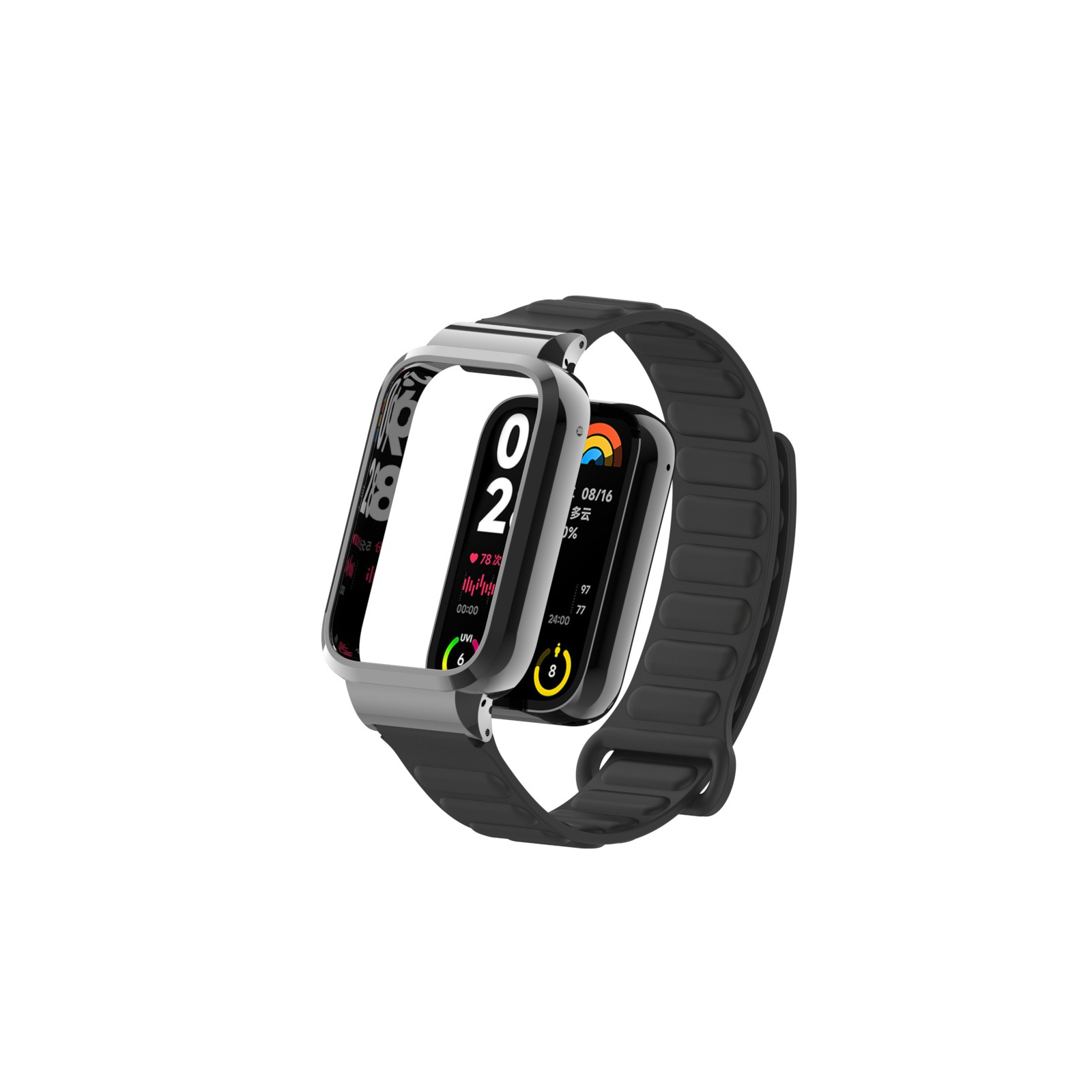 Xiaomi Smart Band 8 Pro 交換 バンド シリコン素材 おしゃれ 腕時計ベルト スポーツ ベルト 替えベルト 簡単装着 磁気吸着 人気 腕時計バンド 交換ベルト｜coco-fit2018｜02