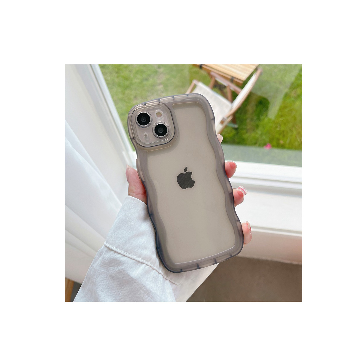 Apple iPhone14 Pro Max クリア ケース 背面カバー かわいい 持ちやすい 衝撃防止 波仕様 多彩 可愛い 透明 ソフトケース 強化ガラスフィルム おまけ付き｜coco-fit2018｜02
