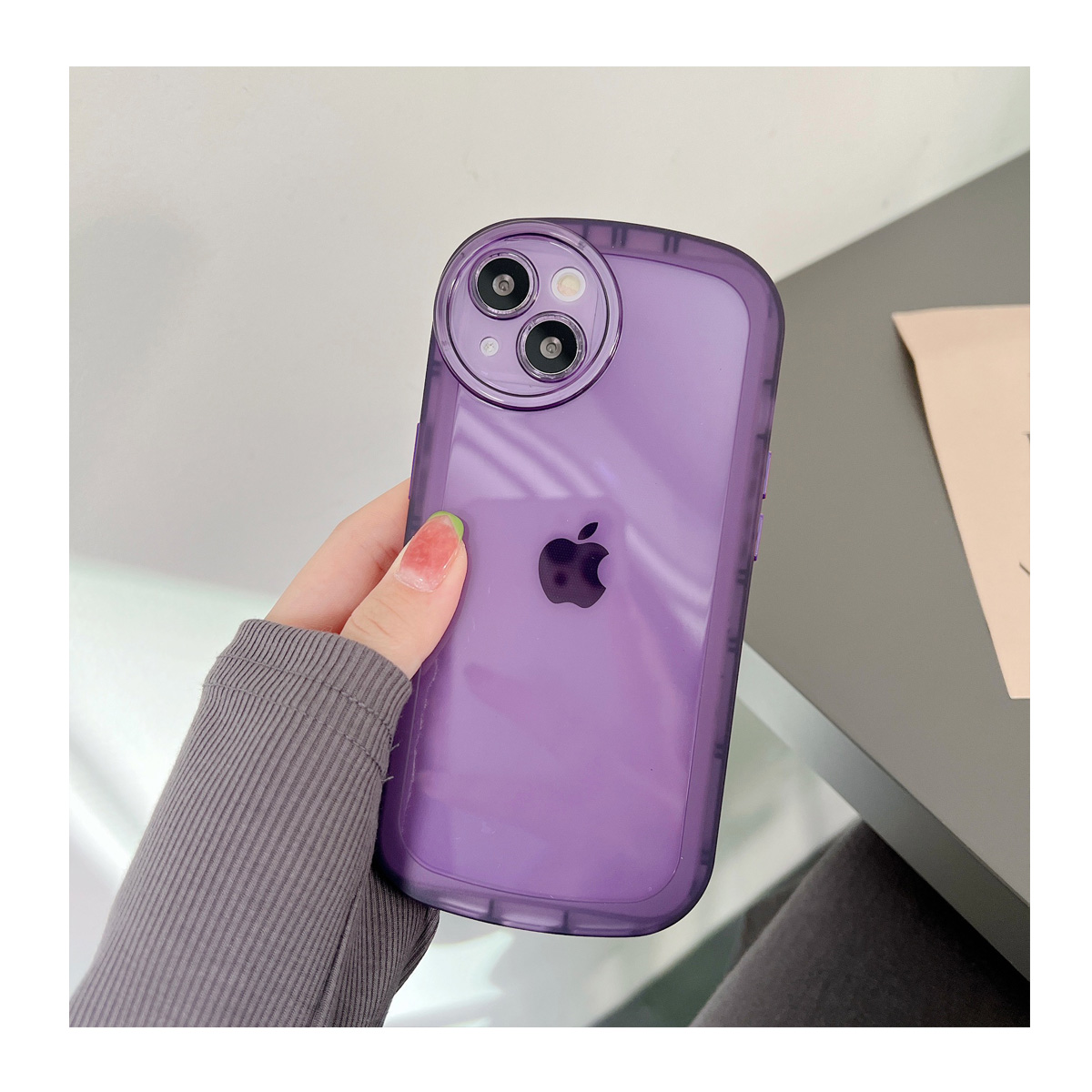 Apple iPhone14 Pro Max クリア ケース 背面カバー かわいい 持ちやすい 衝撃防止 波仕様 多彩 可愛い 透明 ソフトケース 強化ガラスフィルム おまけ付き｜coco-fit2018｜06