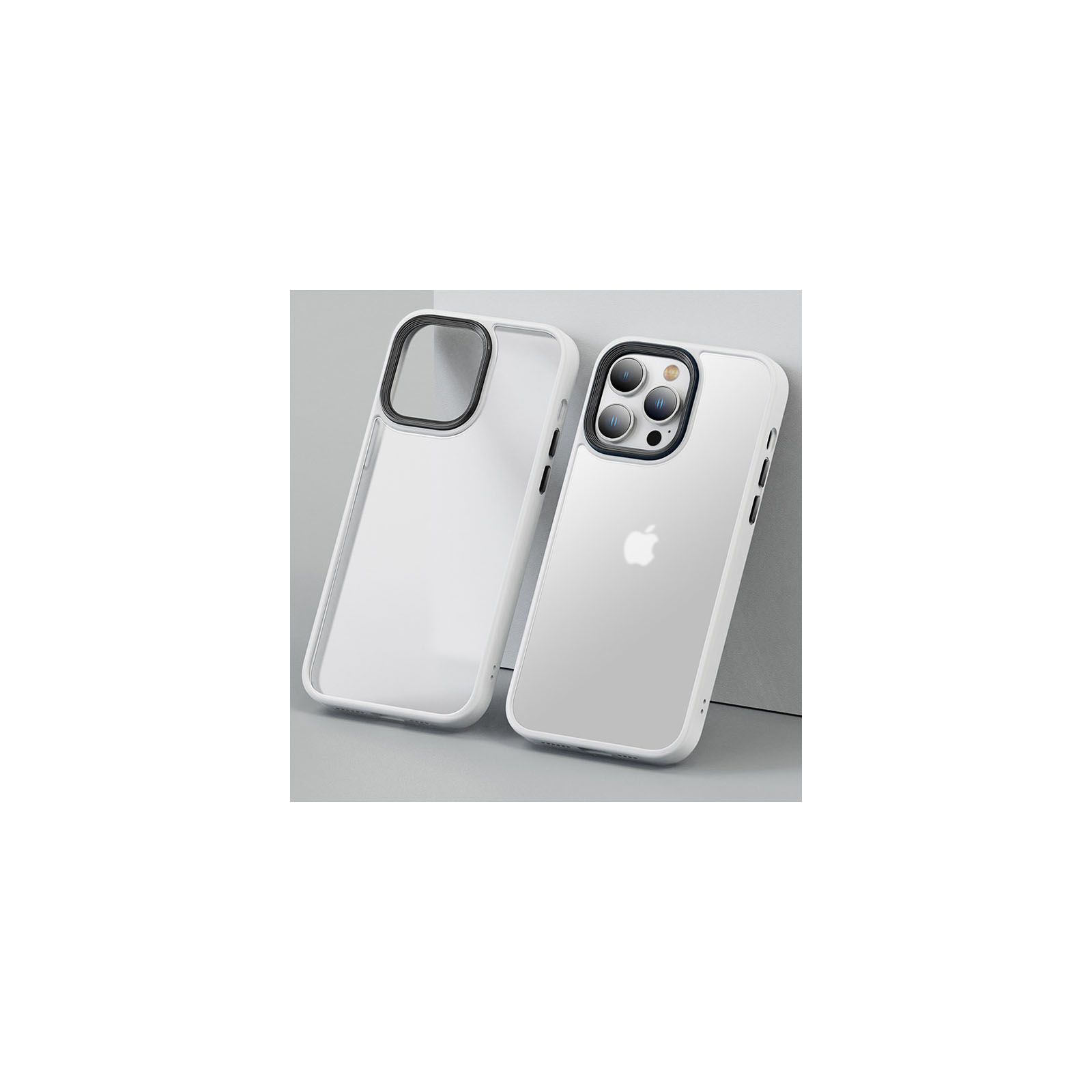 Apple iPhone 15 Plus Pro Maxケース 背面カバー 半透明 マット仕様