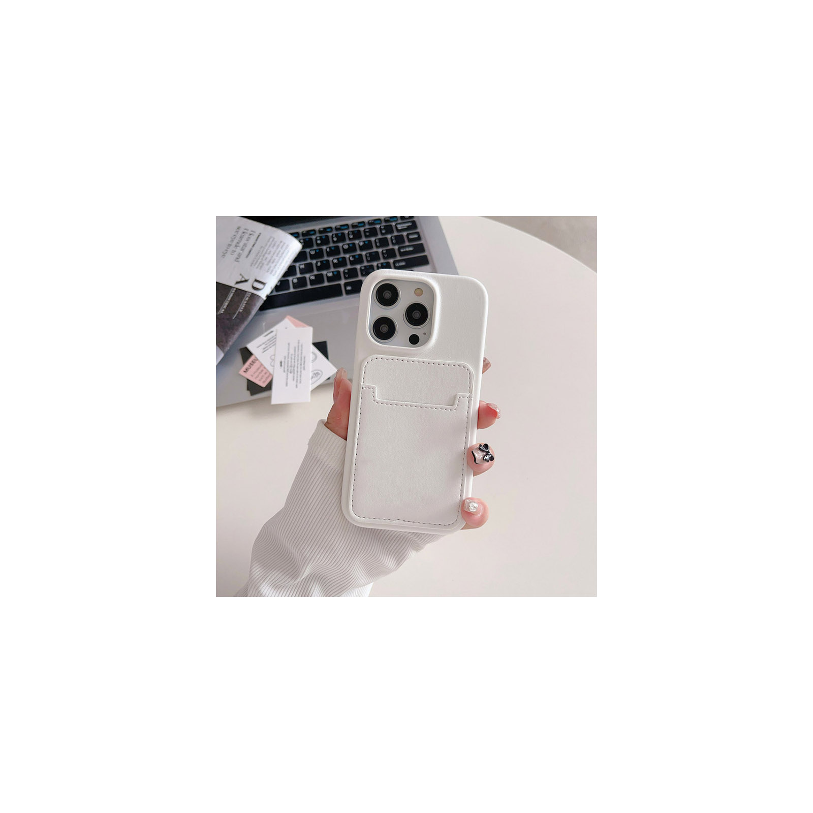Apple iPhone 15 Plus Pro Maxケース 背面カバー カード収納 CASE 衝撃防止 便利 実用 ケース 強化ガラスフィルム おまけ付き｜coco-fit2018｜03