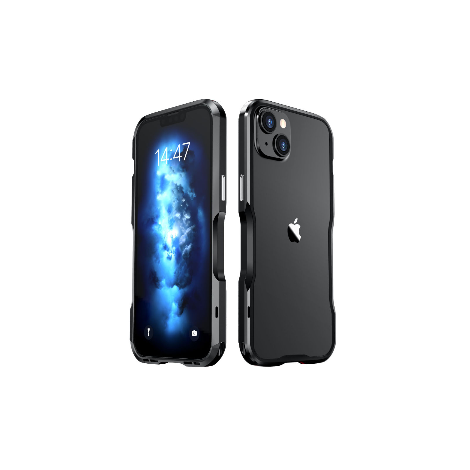Apple アップル アイフォン iPhone 15 15 Plus 15 Pro 15 Pro Max ケース カバー アルミ合金バンパー  耐衝撃カバー 落下防止 通気性 熱発散  金属｜coco-fit2018｜02