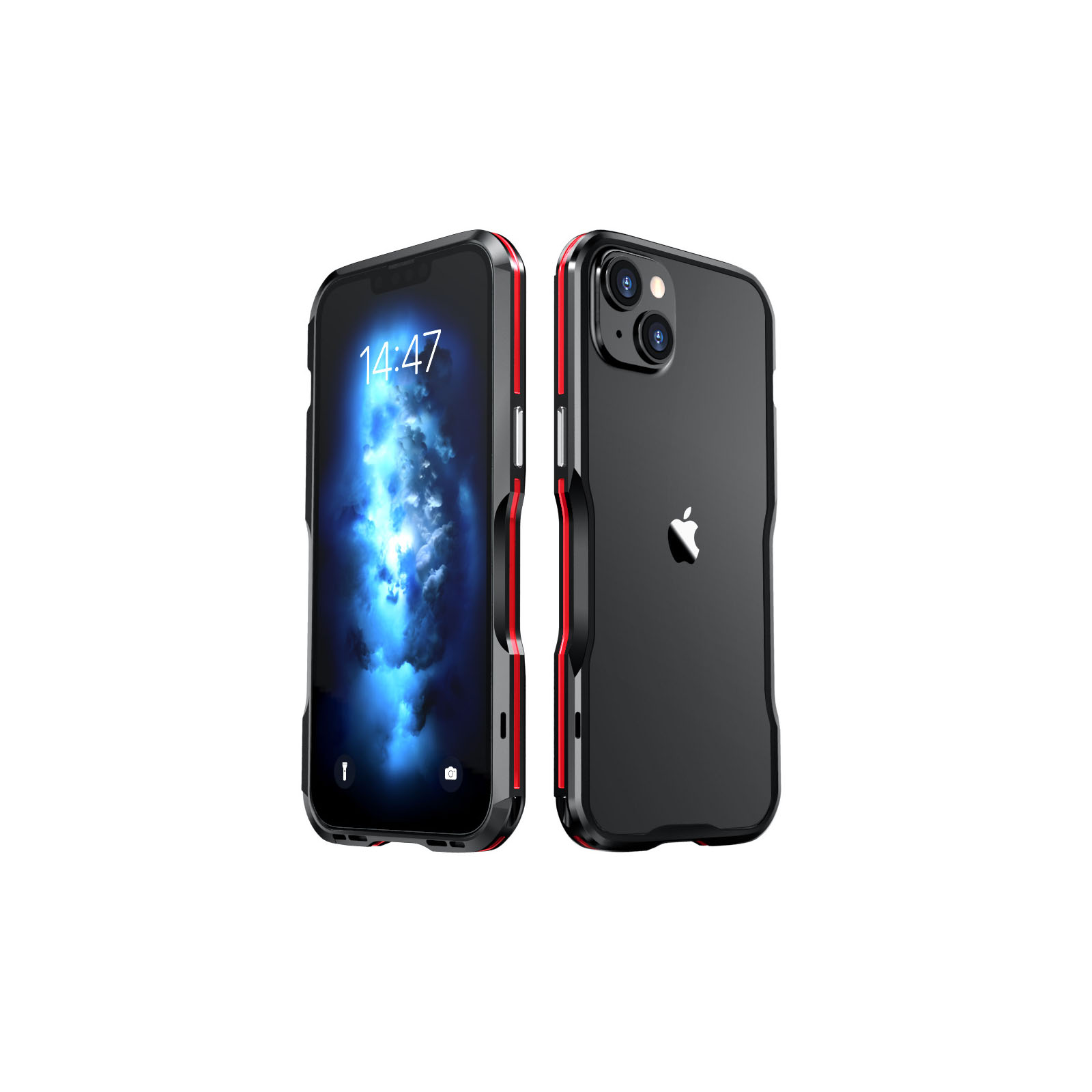 Apple アップル アイフォン iPhone 15 15 Plus 15 Pro 15 Pro Max ケース カバー アルミ合金バンパー  耐衝撃カバー 落下防止 通気性 熱発散  金属｜coco-fit2018｜07