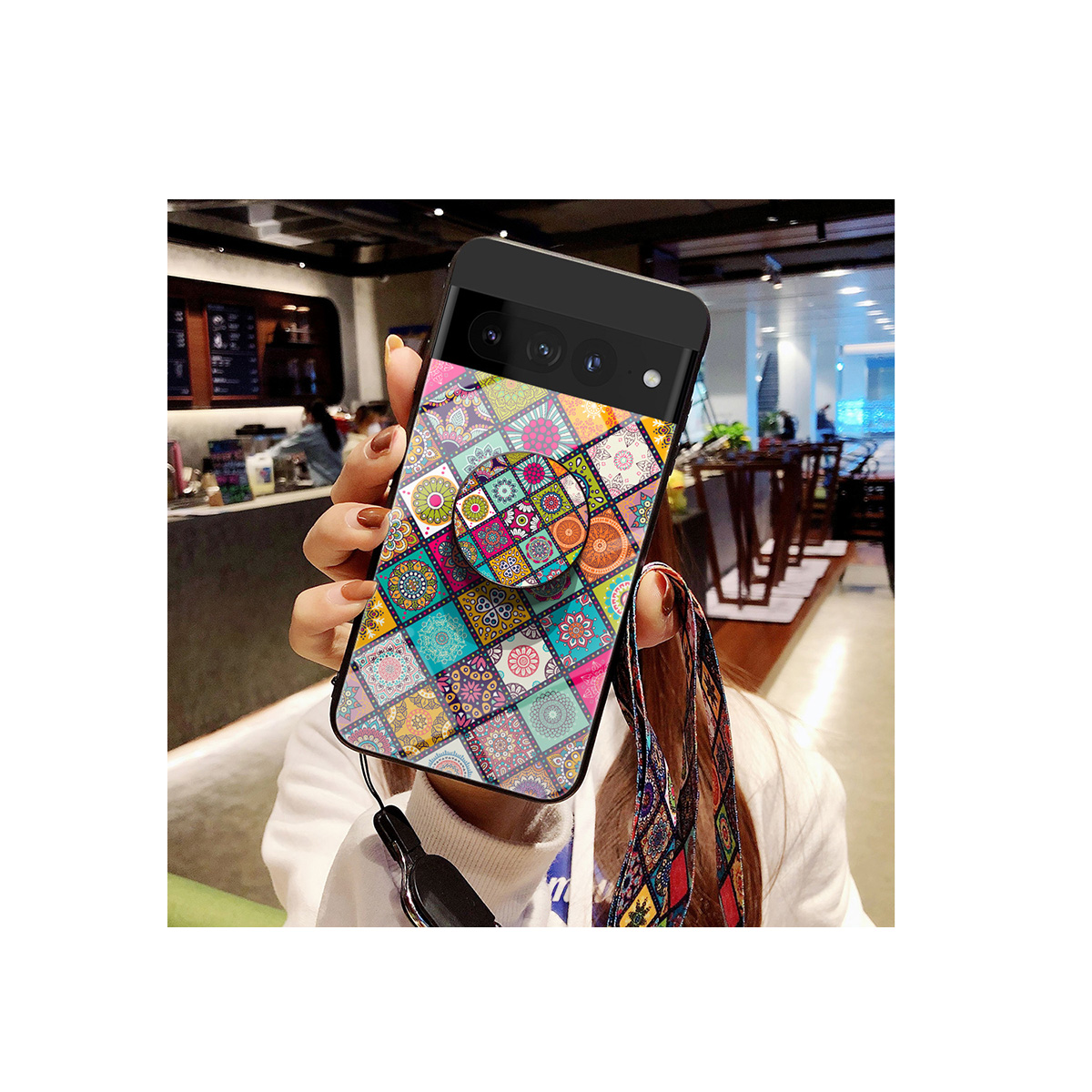 Google Pixel 7a グーグル ピクセル7A ケース 背面強化ガラス 持ち