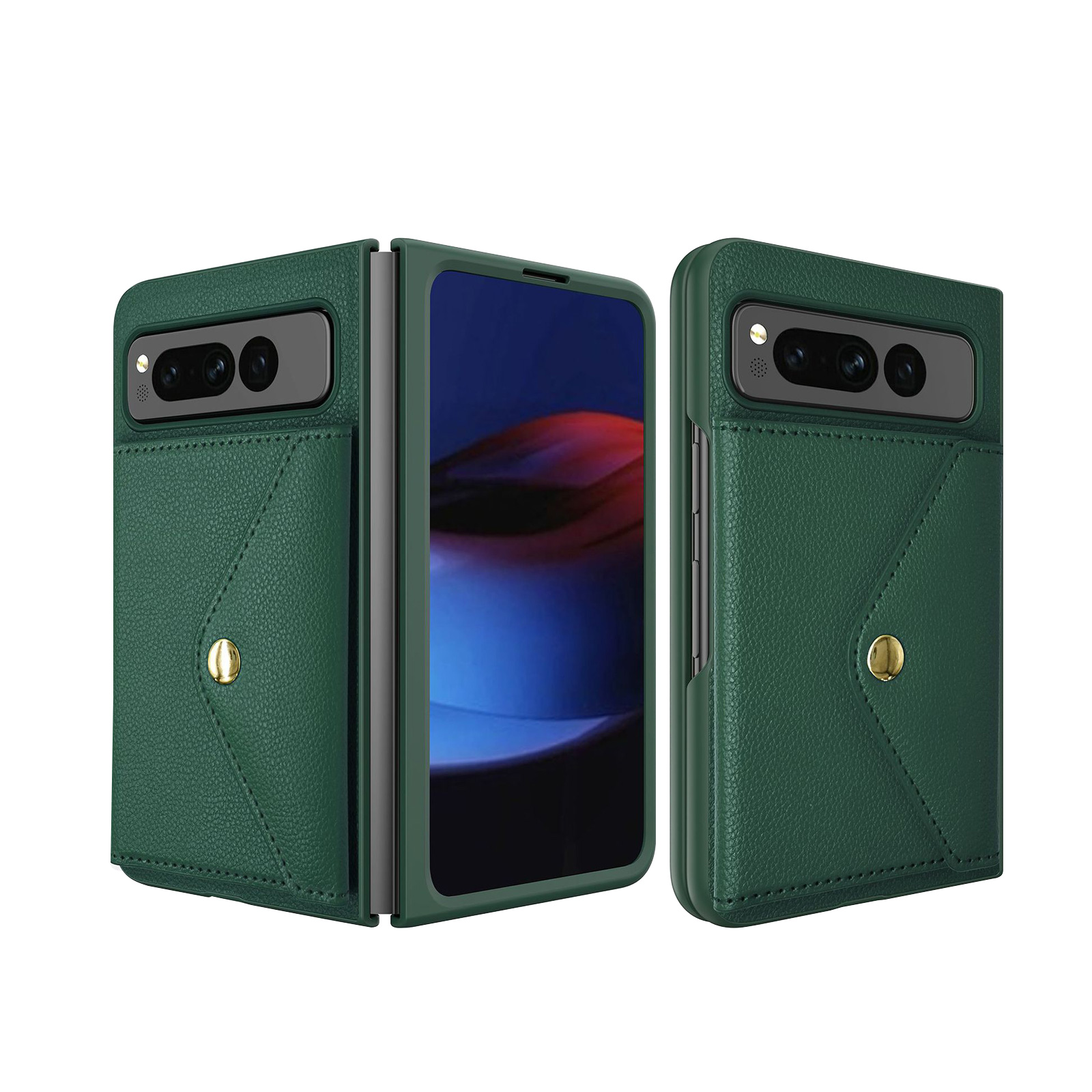 Google Pixel Fold ケース CASE 衝撃に強い PC&PUレザー素材 スマホ