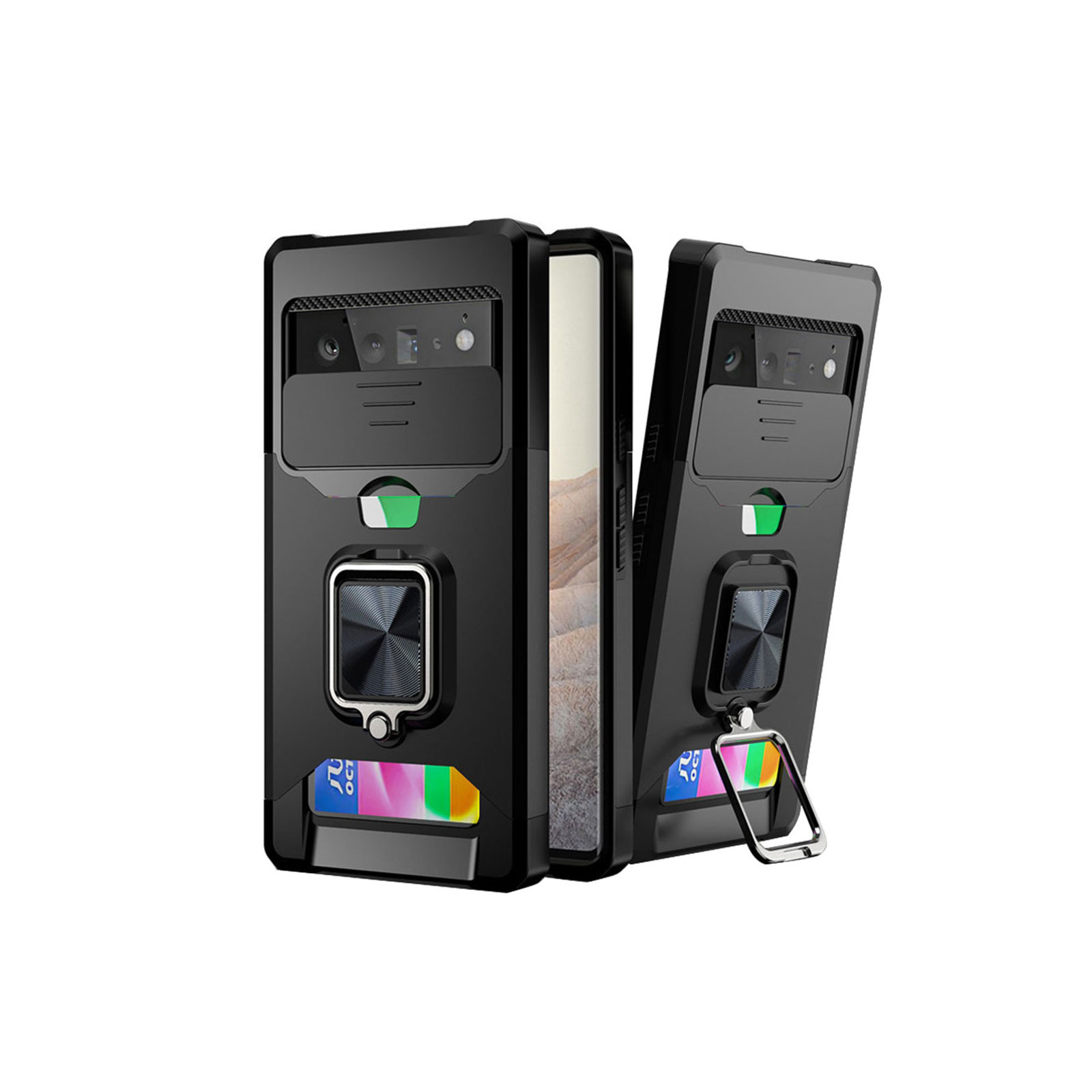 Google Pixel 7a グーグル TPU&PC 2重構造 スライド式 カメラレンズ