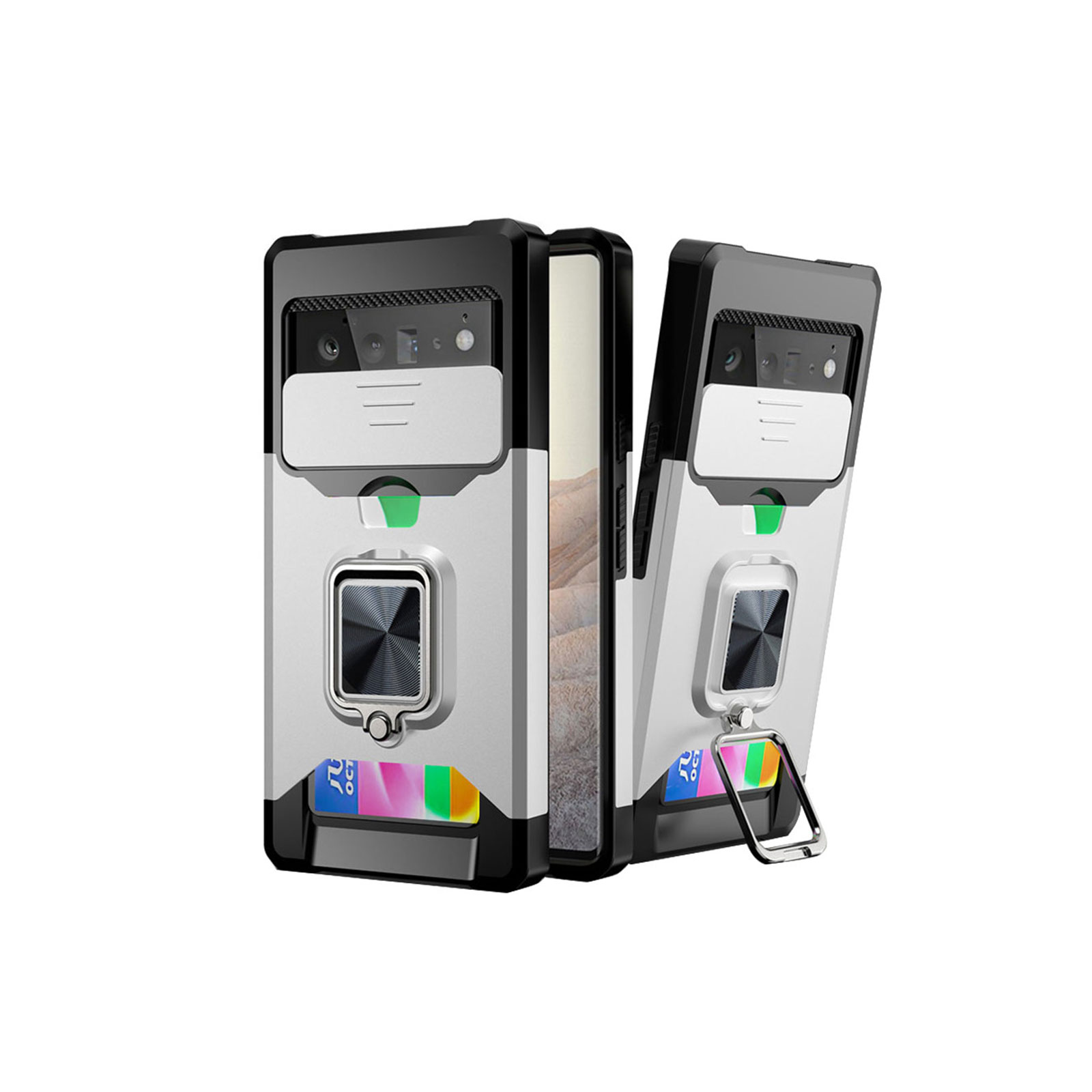 Google Pixel 7a グーグル TPU&PC 2重構造 スライド式 カメラレンズ