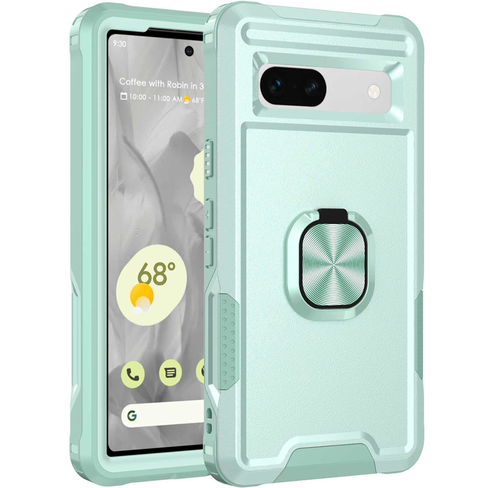 Google Pixel 7a ケース 耐衝撃 リング付き 衝撃に強い TPU&PC 2
