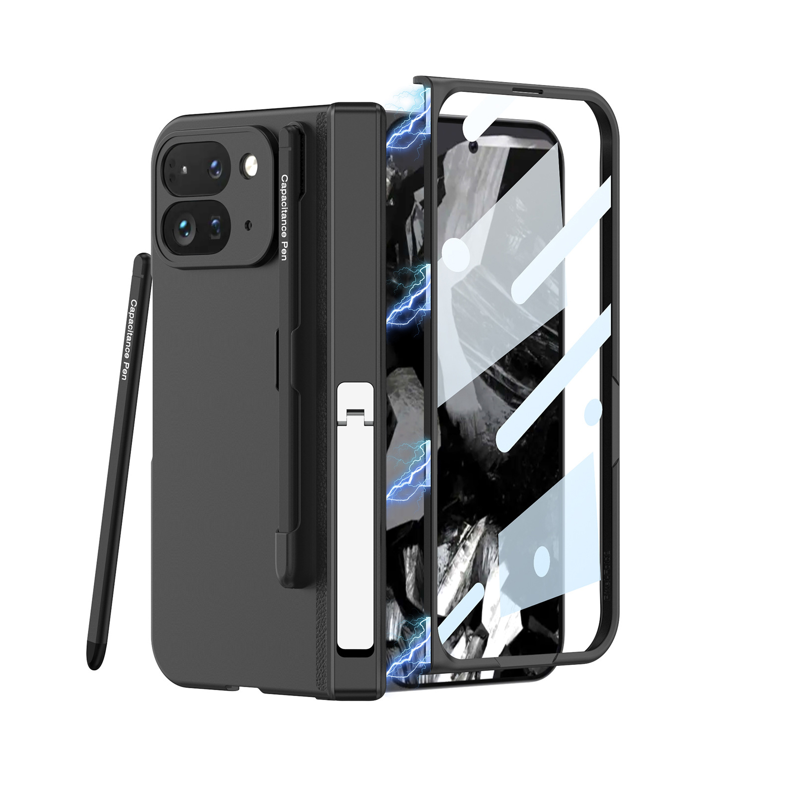 対応Pixel 9 Pro Fold 耐衝撃 ケース カード収納 スタンド機能 Amazon.co.jp: 【OULO】GOOGLE PIXEL 9 PRO FOLD 用