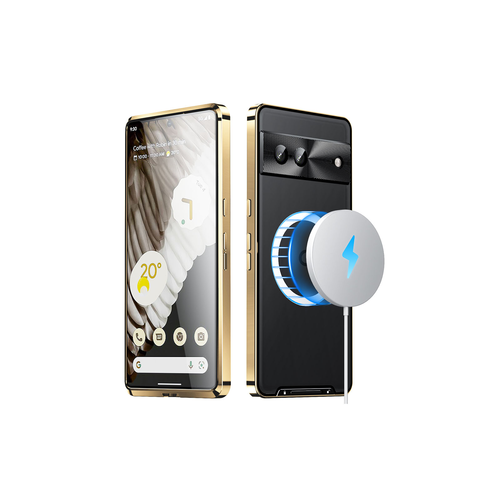 Google Pixel 8 Pro 8A 7A 7/7PROケース カバー アルミバンパーケース