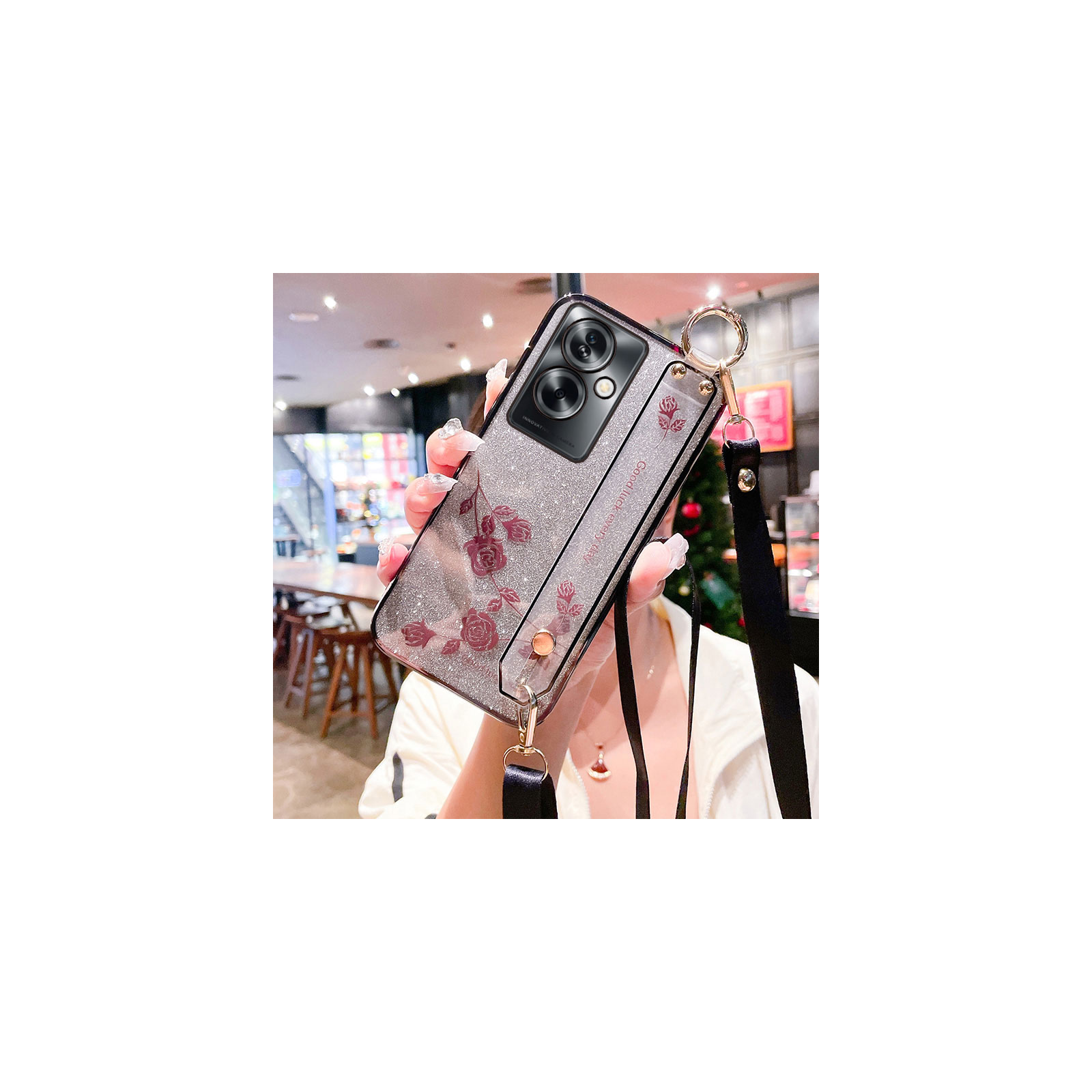 OPPO A79 5G ケース 耐衝撃 カバー 手首バンド スタンド機能