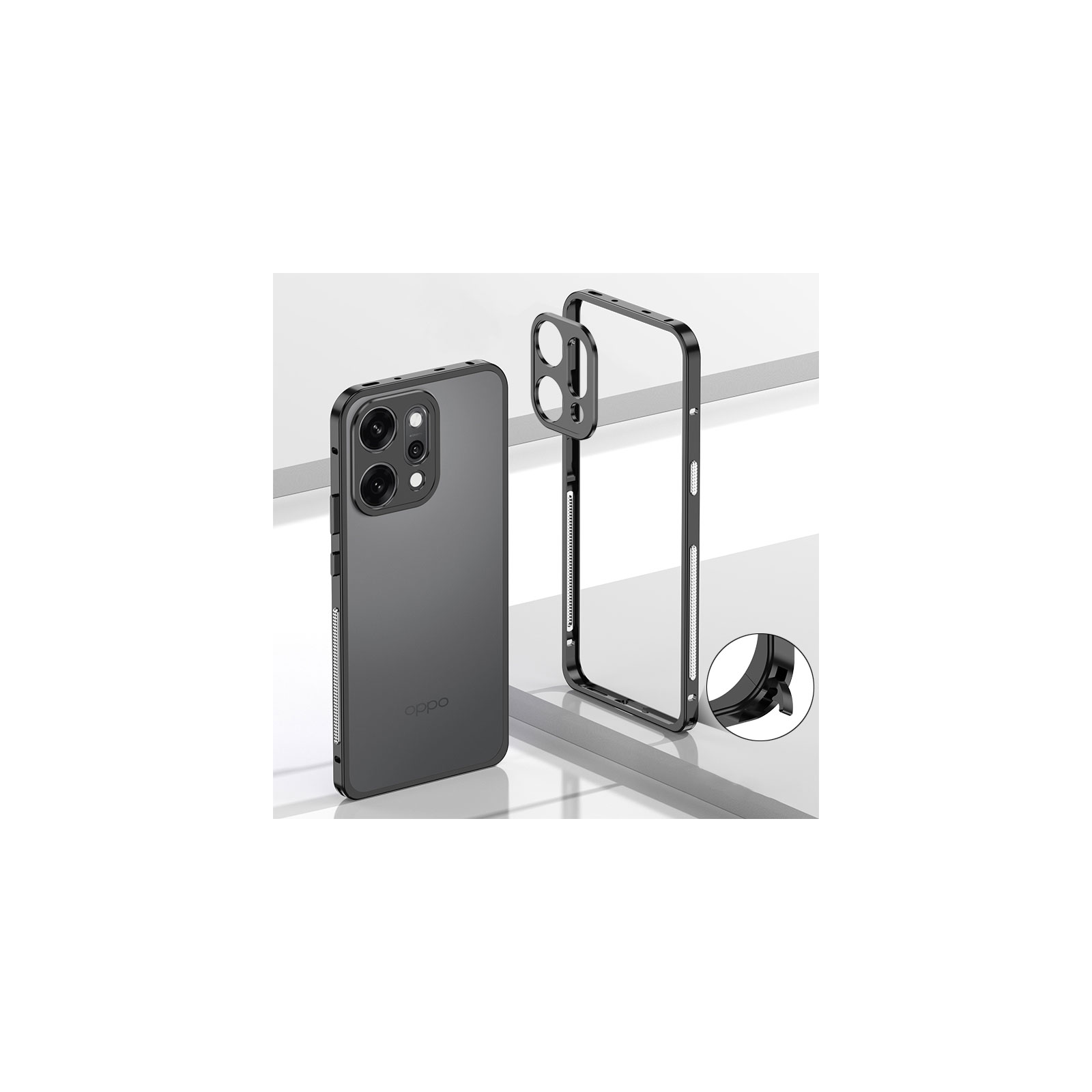 OPPO（オッポ） OPPO Reno14 5G (CPH2737) アルミバンパーケース 枠
