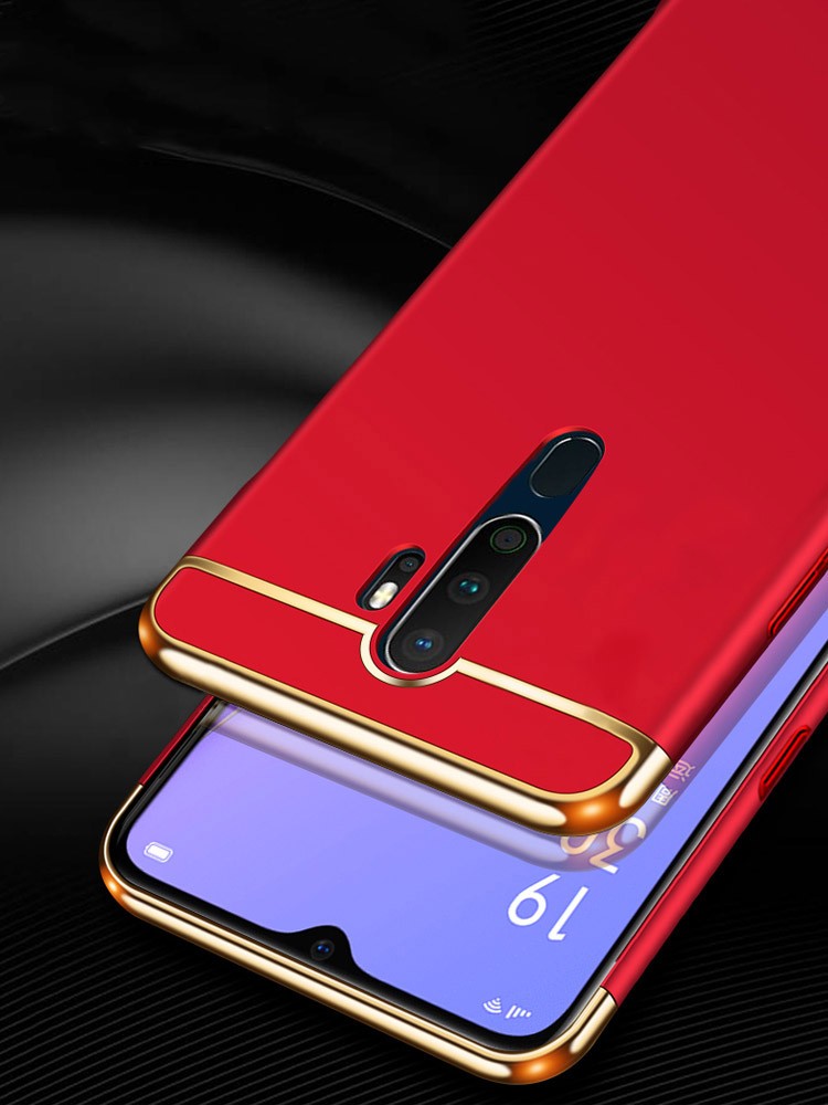 OPPO A5 2020 ケース プラスチック製 メッキ仕上げ 背面カバー