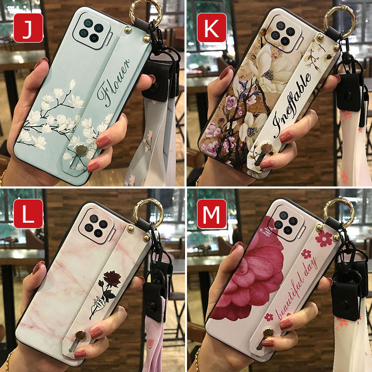 OPPO A73 4G 2020 ソフトケース 可愛い スタンド機能 ストラップ付き 