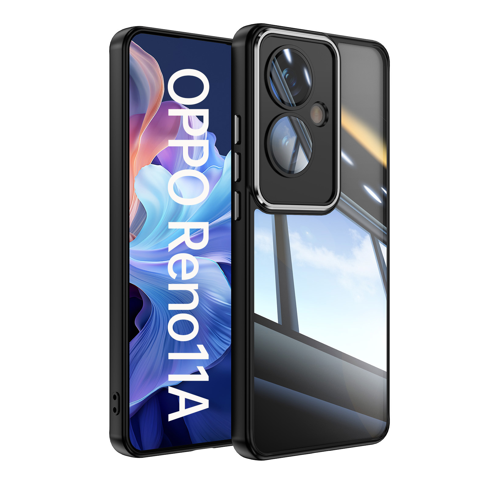 オッポ OPPO Reno11 A F 5G ケース TPU&金属素材 背面カバー 衝撃に