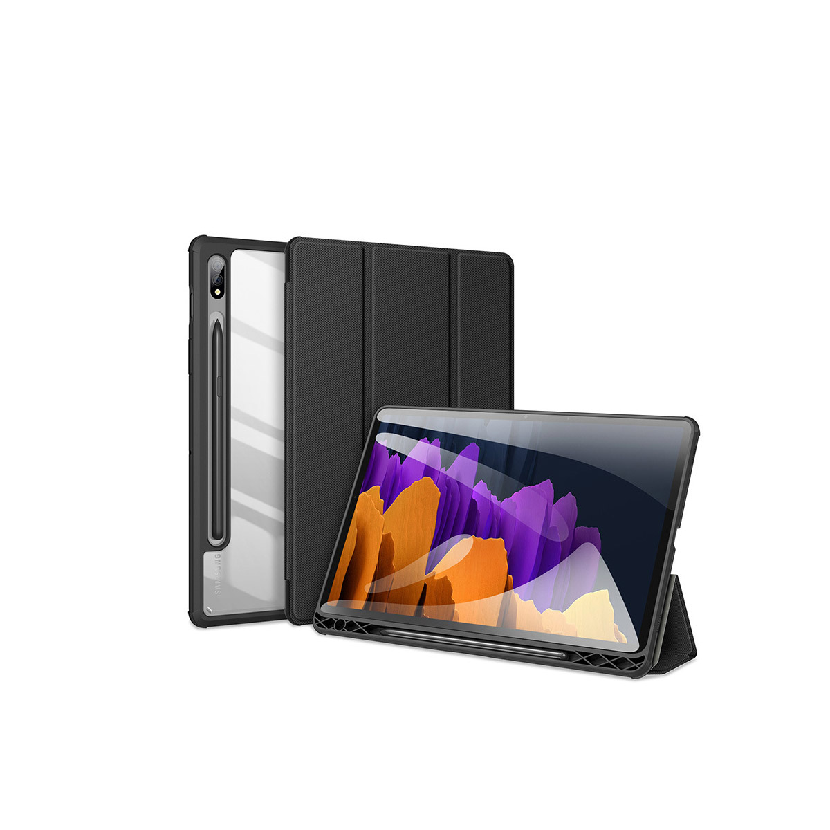 Galaxy Tab S9 FE 10.9インチ ケース 耐衝撃 カバー PUレザー 持ちやすい 汚れ防止 スタンド機能 オートスリープ機能 タブレットケース 手帳型カバー｜coco-fit2018｜02