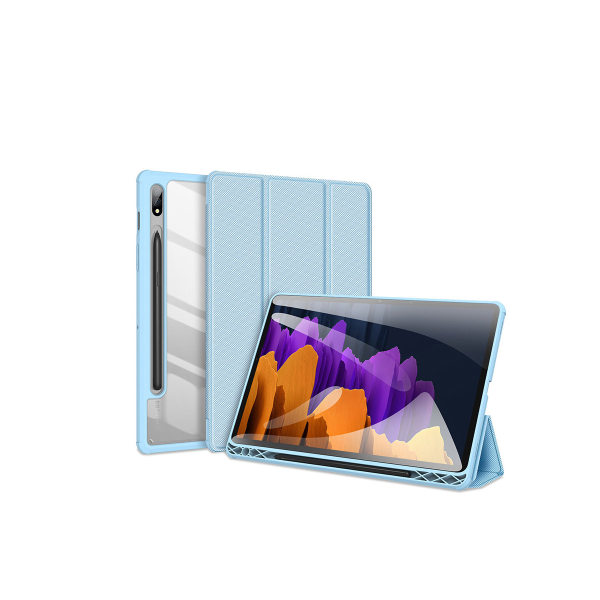 Galaxy Tab S9 FE 10.9インチ ケース 耐衝撃 カバー PUレザー 持ちやすい 汚れ防止 スタンド機能 オートスリープ機能 タブレットケース 手帳型カバー｜coco-fit2018｜03