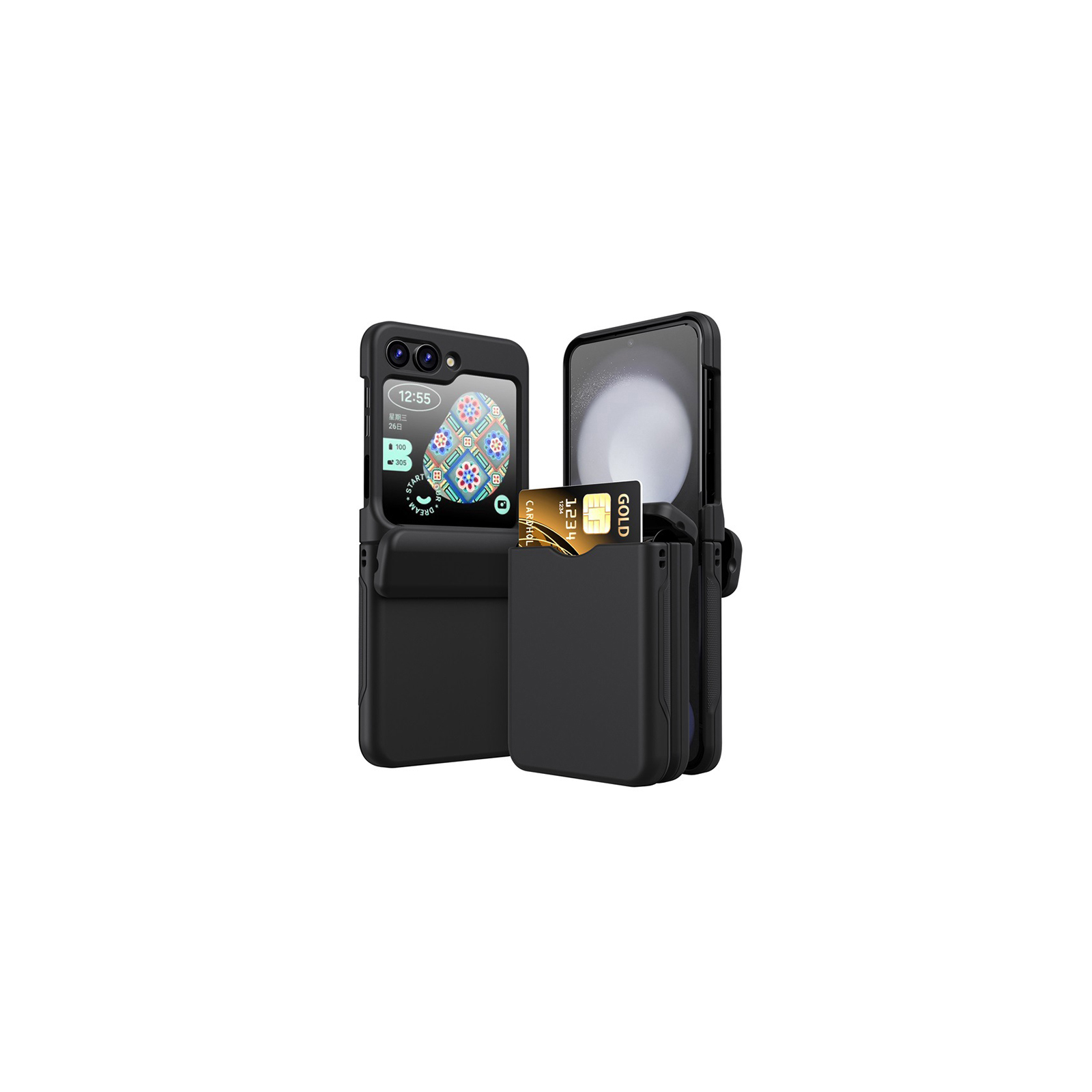 Samsung Galaxy Z Flip5 5G ケース 折りたたみ型 耐衝撃 軽量 持ちやすい 全面保護 便利 実用 人気 ケース 背面カバー｜coco-fit2018｜02