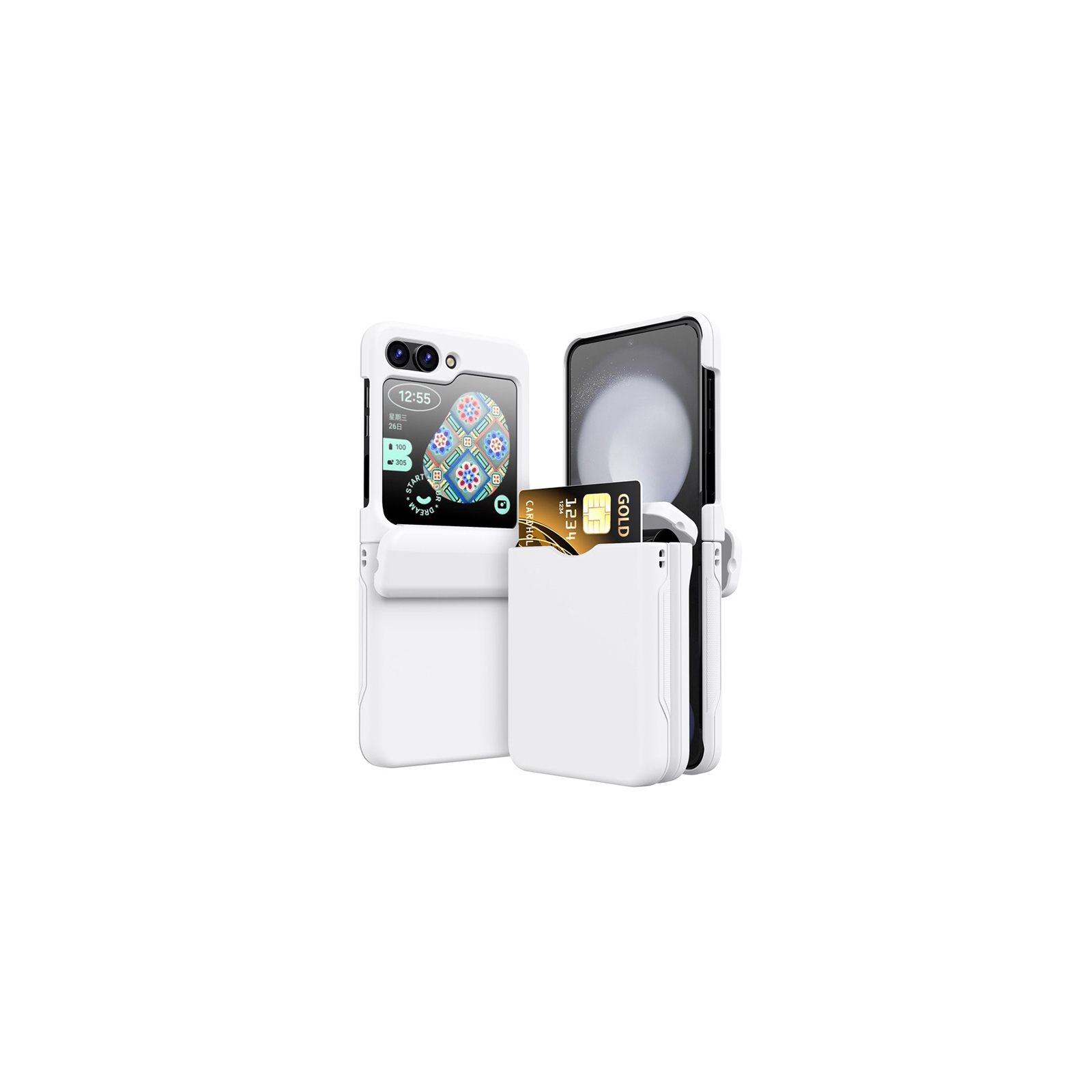 Samsung Galaxy Z Flip5 5G ケース 折りたたみ型 耐衝撃 軽量 持ちやすい 全面保護 便利 実用 人気 ケース 背面カバー｜coco-fit2018｜08