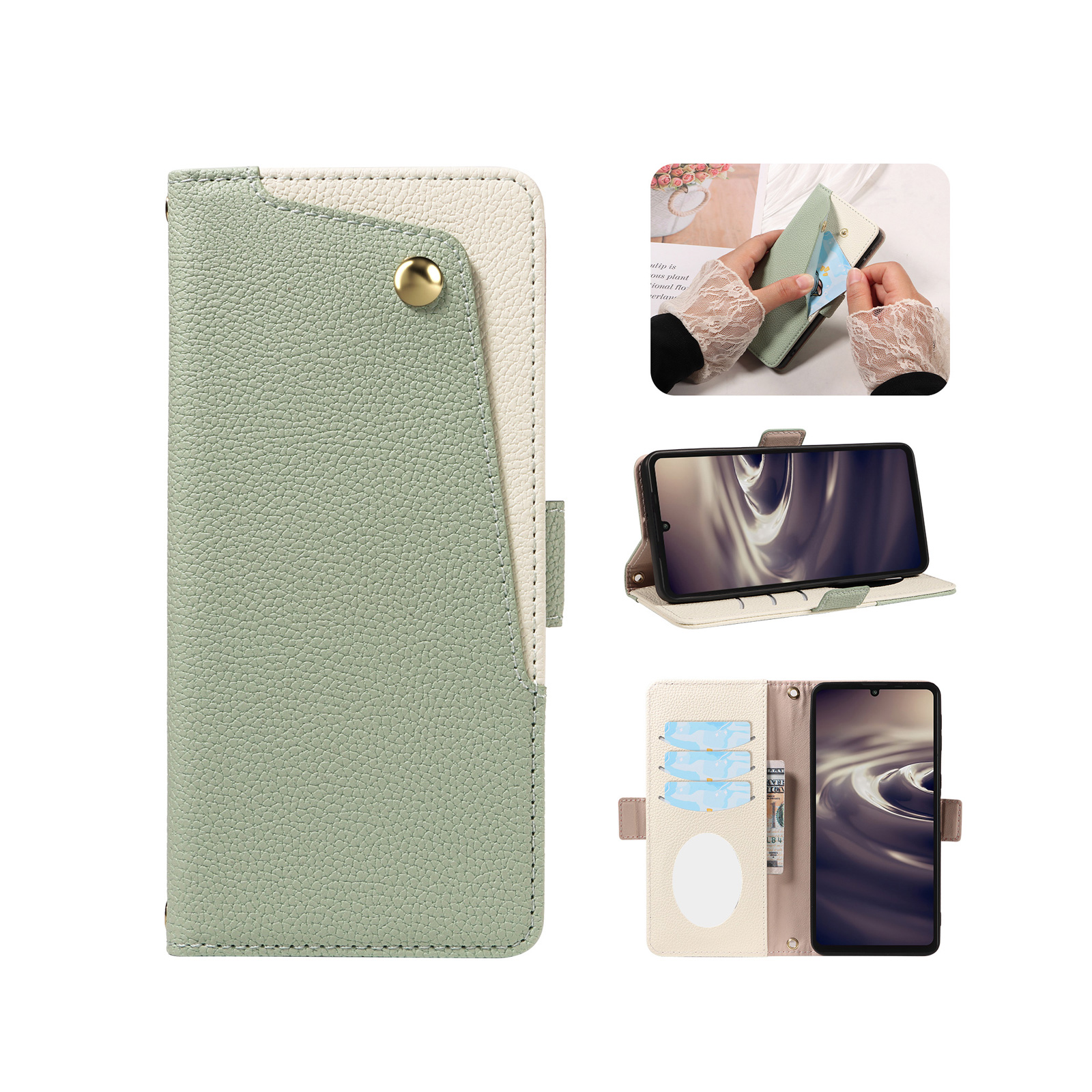 Galaxy サムスン ギャラクシー S26 Edge用の手帳型カバー スタンド機能