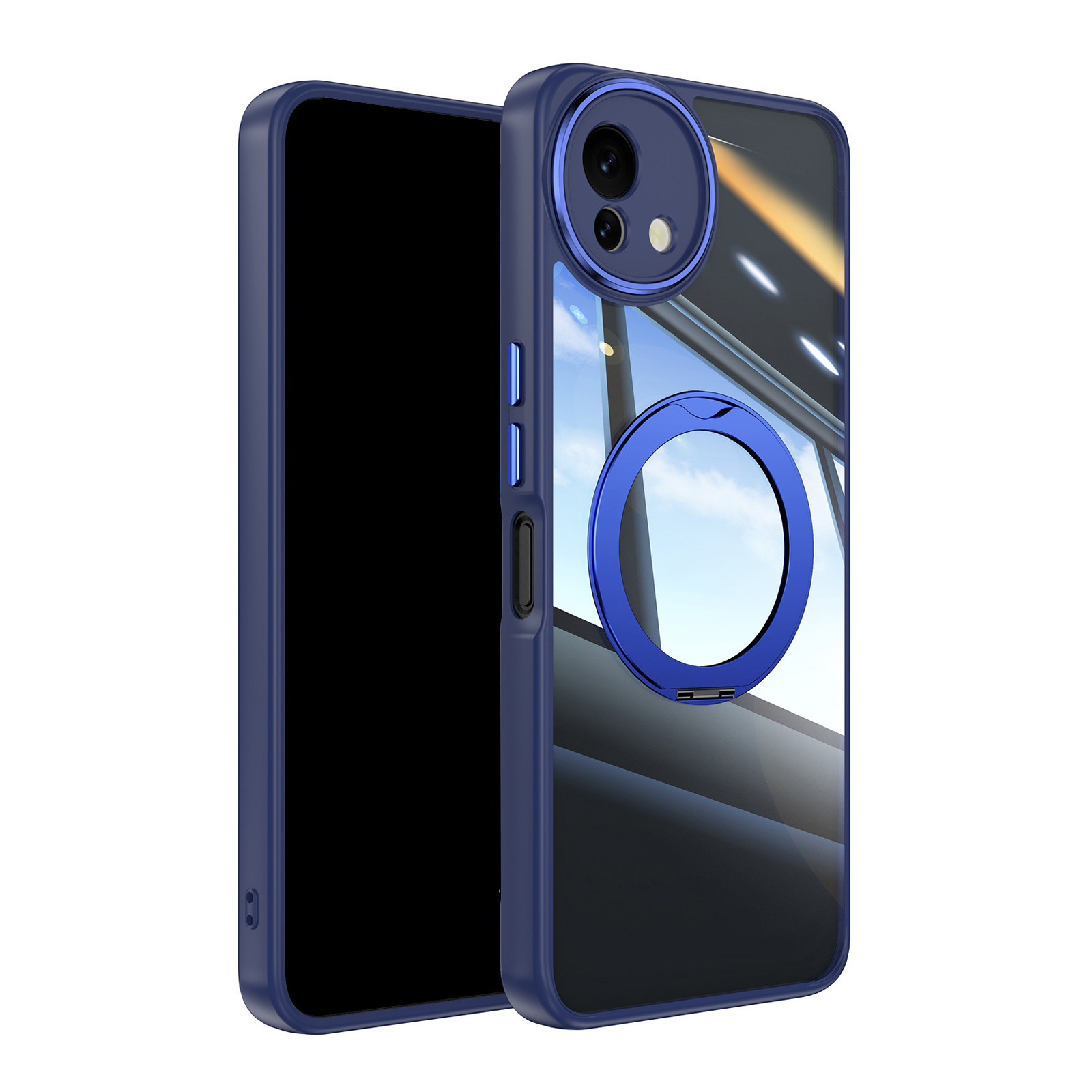AQUOS シャープ アクオス センス9用のケース TPU&PC素材 360°回転し 