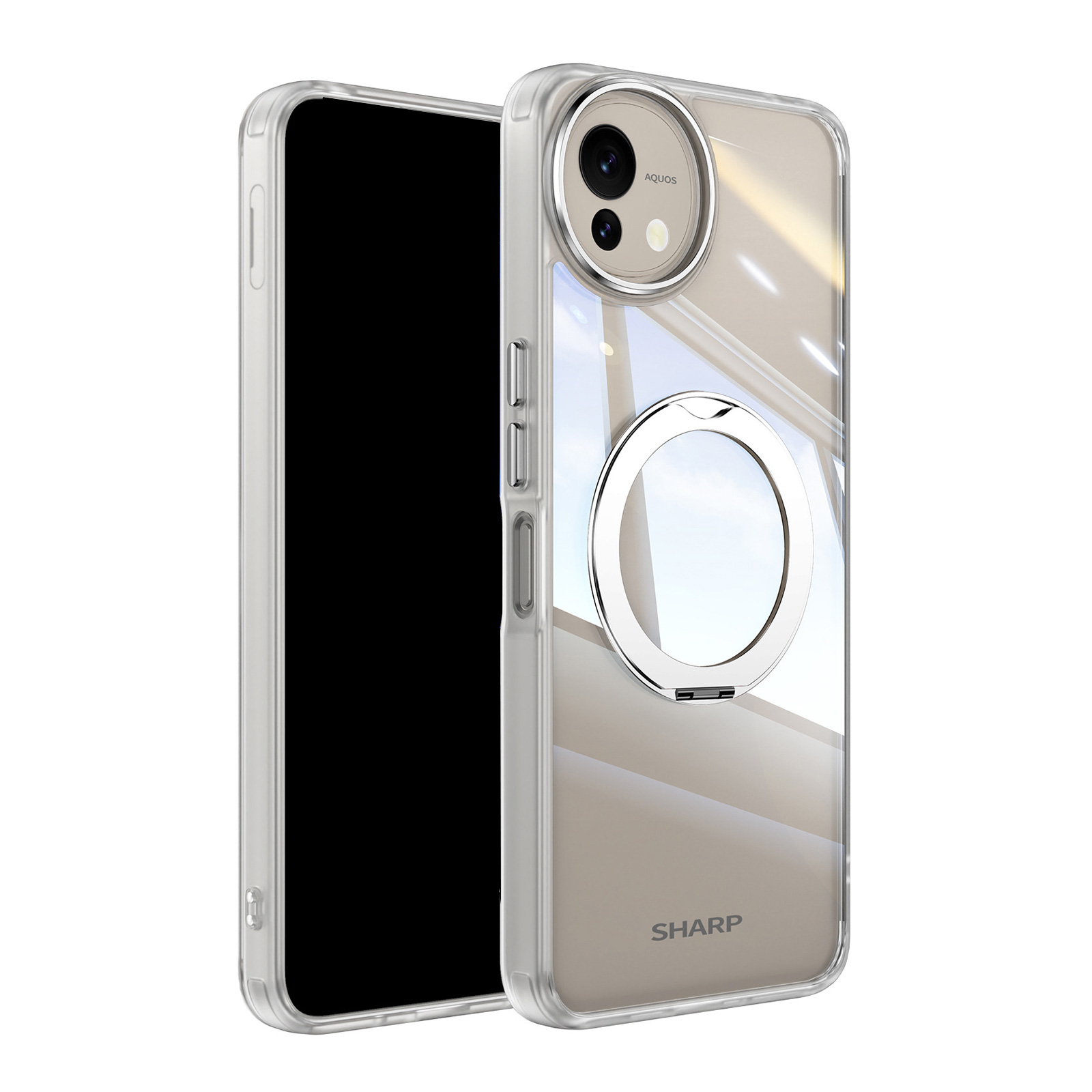 AQUOS シャープ アクオス センス9用のケース TPU&PC素材 360°回転し