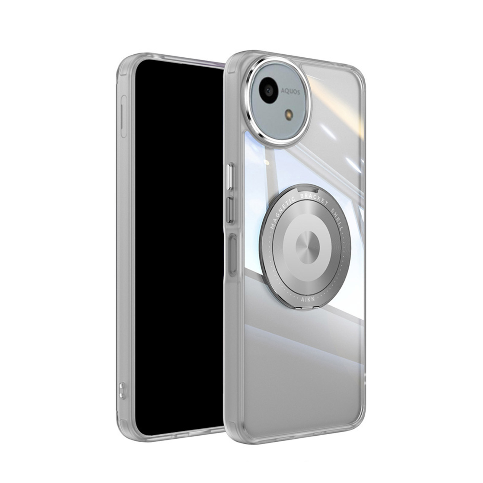 シャープ アクオス AQUOS wish4 金属 クリア ケース 傷やほこりから