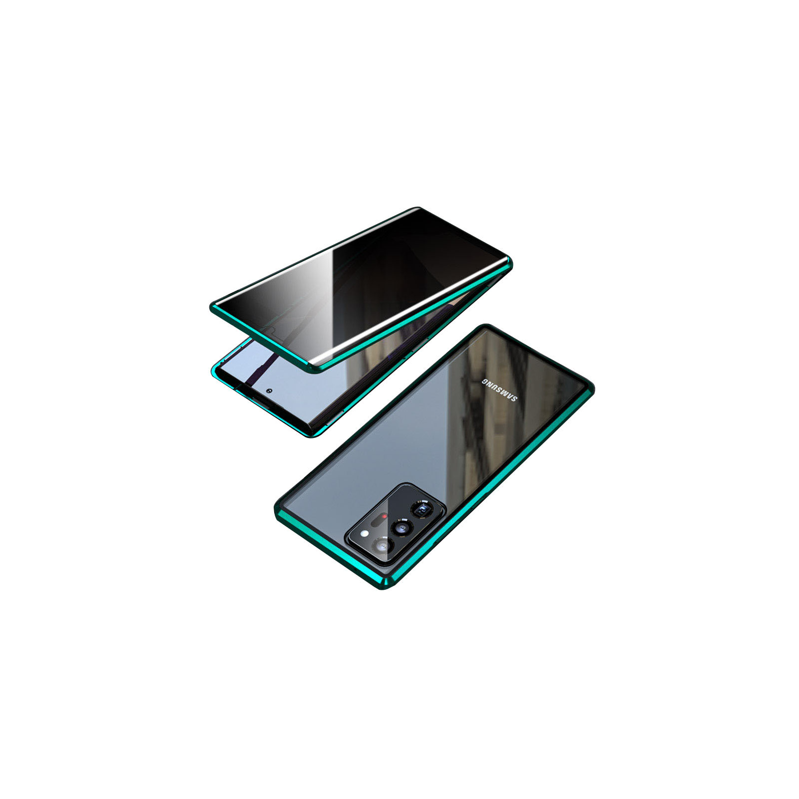 Samsung Galaxy S23 S23+ S23 Ultra 保護ケース 金属 アルミニウムバンパー マグネット装着  耐衝撃 クリア 前後強化ガラス保護 正面背面パネル付き｜coco-fit2018｜05