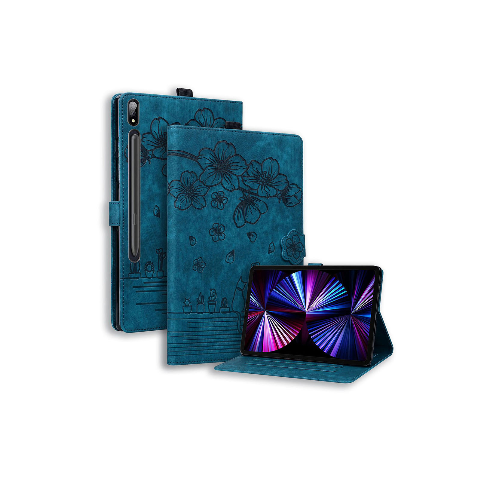 Samsung Galaxy Tab S9 Ultra 14.6型 (インチ)    ケース カバー 手帳型 TPU&PUレザー カード収納 マグネットバックルデザイン   手帳型カバー｜coco-fit2018｜04