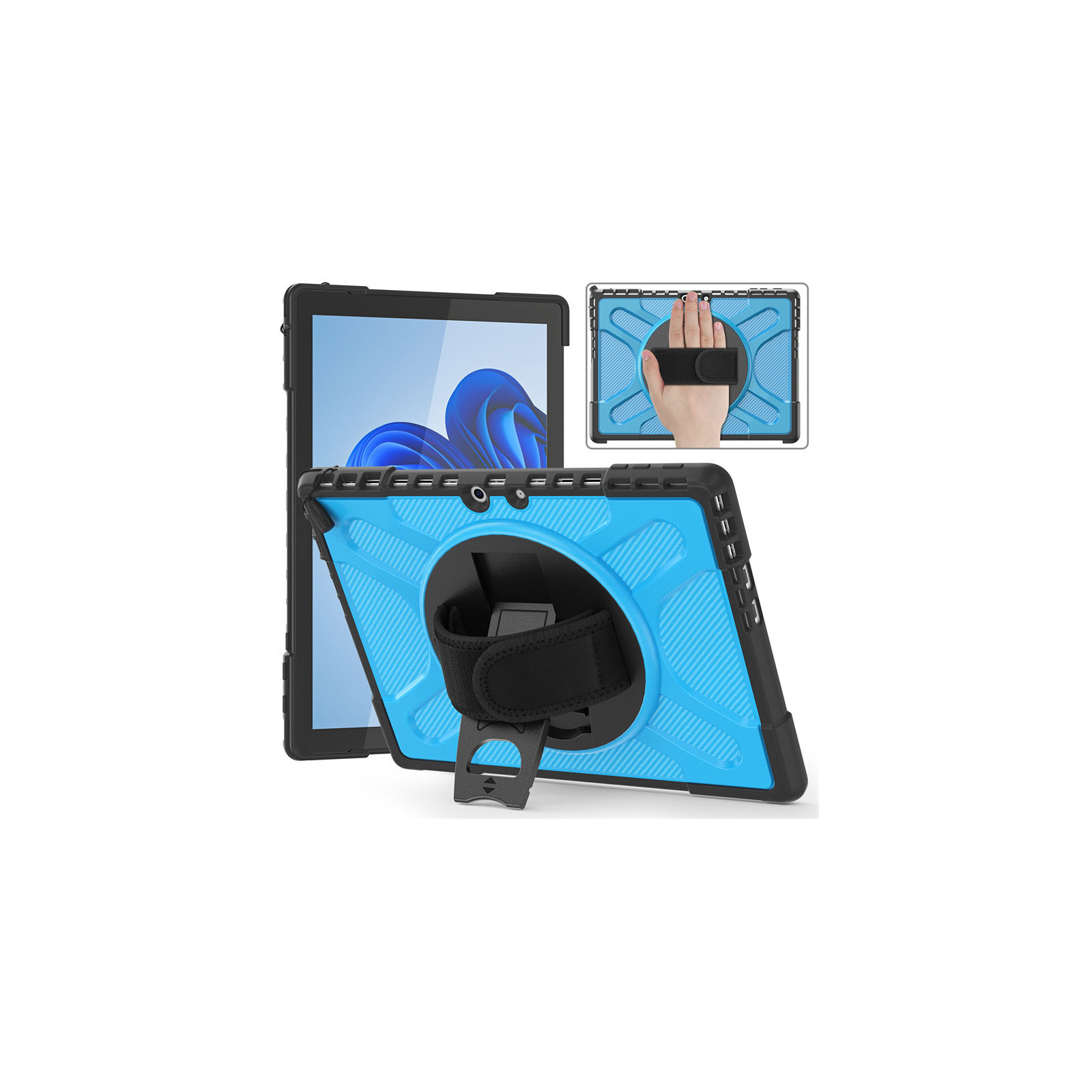 Microsoft Surface Pro 9 13インチ ケース 片手でも操作しやすい スタンド機能 持ち運びが簡単 耐衝撃 2重構造 TPU&PC素材 極薄 落下防止 背面カバー｜coco-fit2018｜03