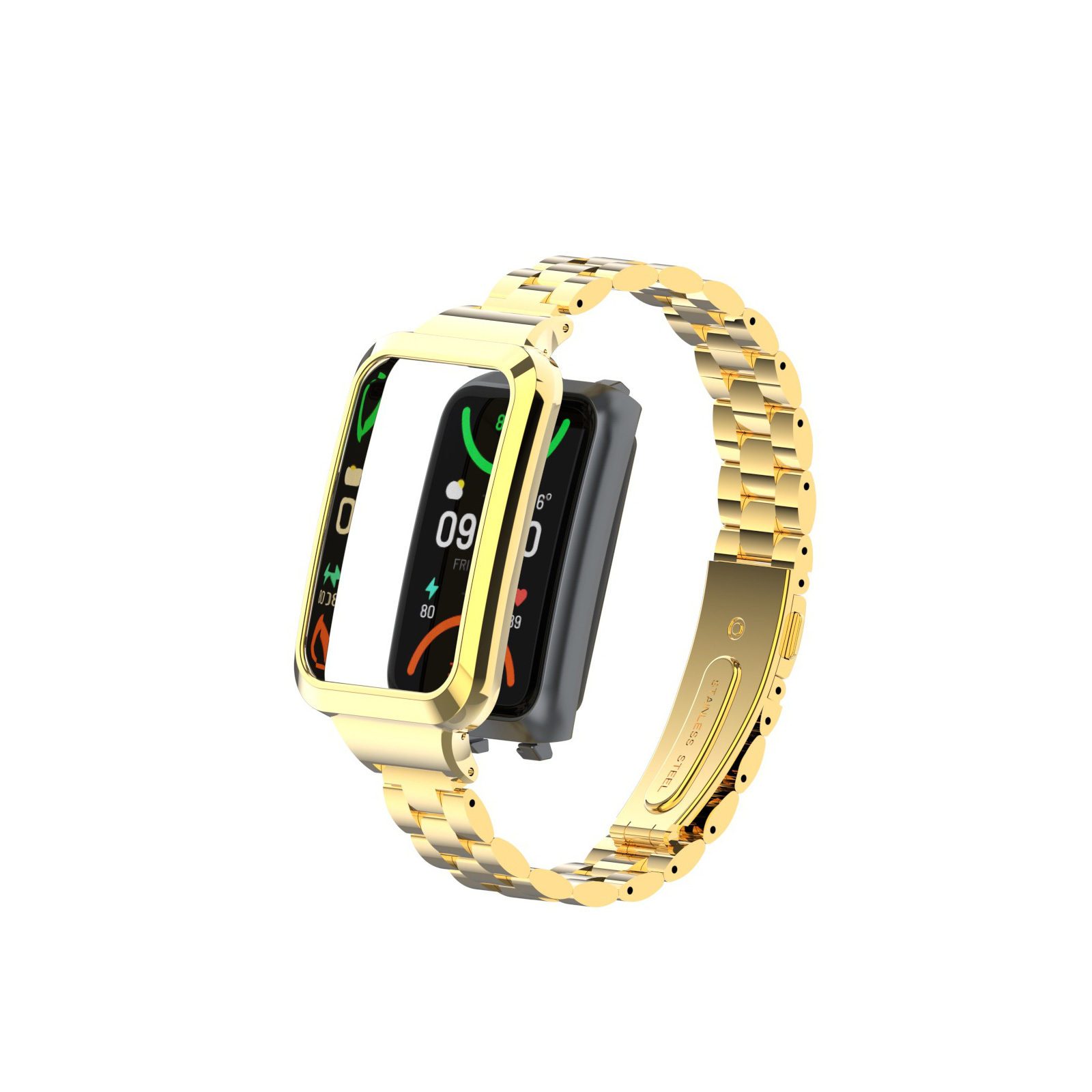 OPPO Band 2 OPPO Watch Free 交換 バンド オシャレな  高級ステンレス 交換用 ベルト 替えベルト 簡単装着 人気 ベルト男性用 女性用 腕時計バンド |  | 02