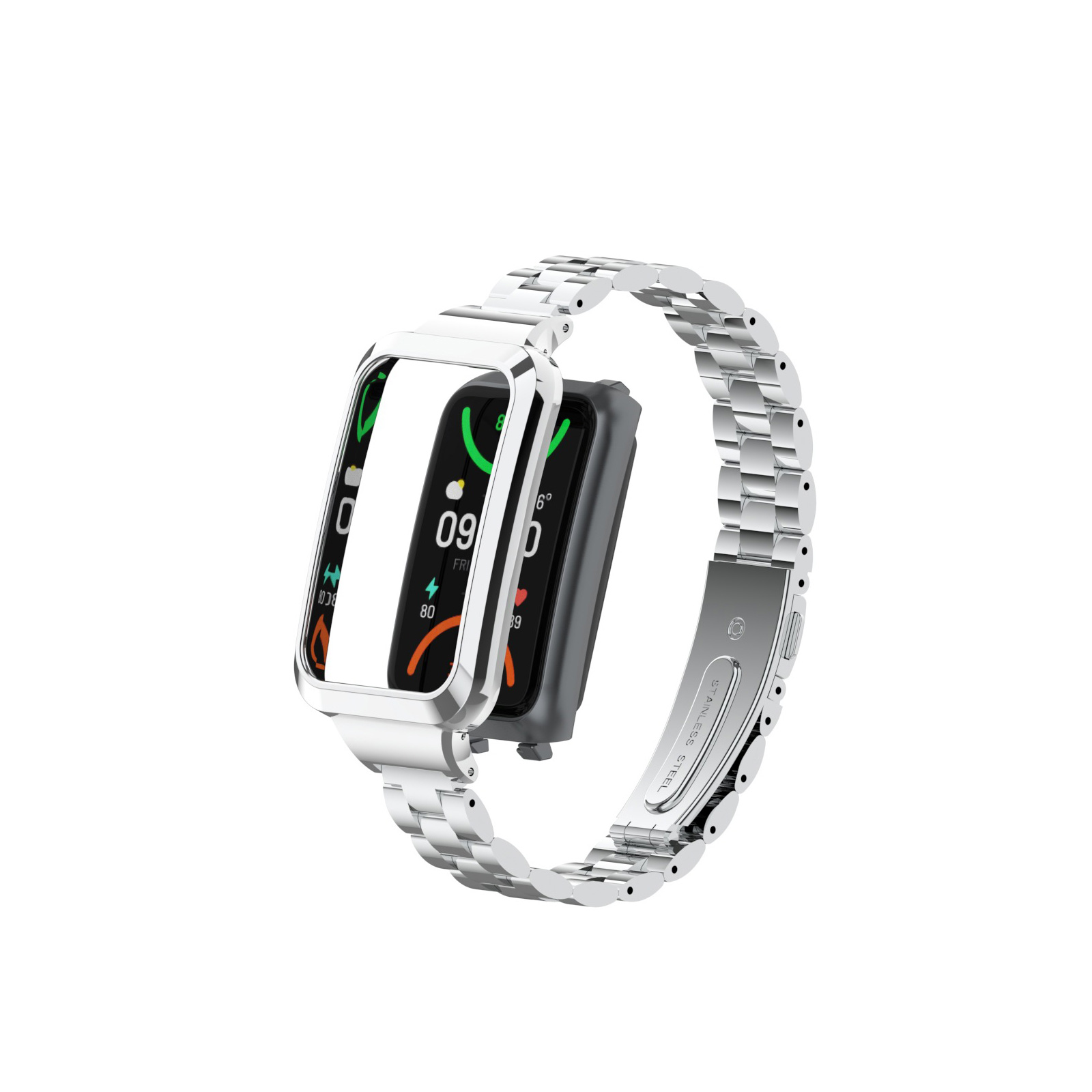 OPPO Band 2 OPPO Watch Free 交換 バンド オシャレな  高級ステンレス 交換用 ベルト 替えベルト 簡単装着 人気 ベルト男性用 女性用 腕時計バンド |  | 03