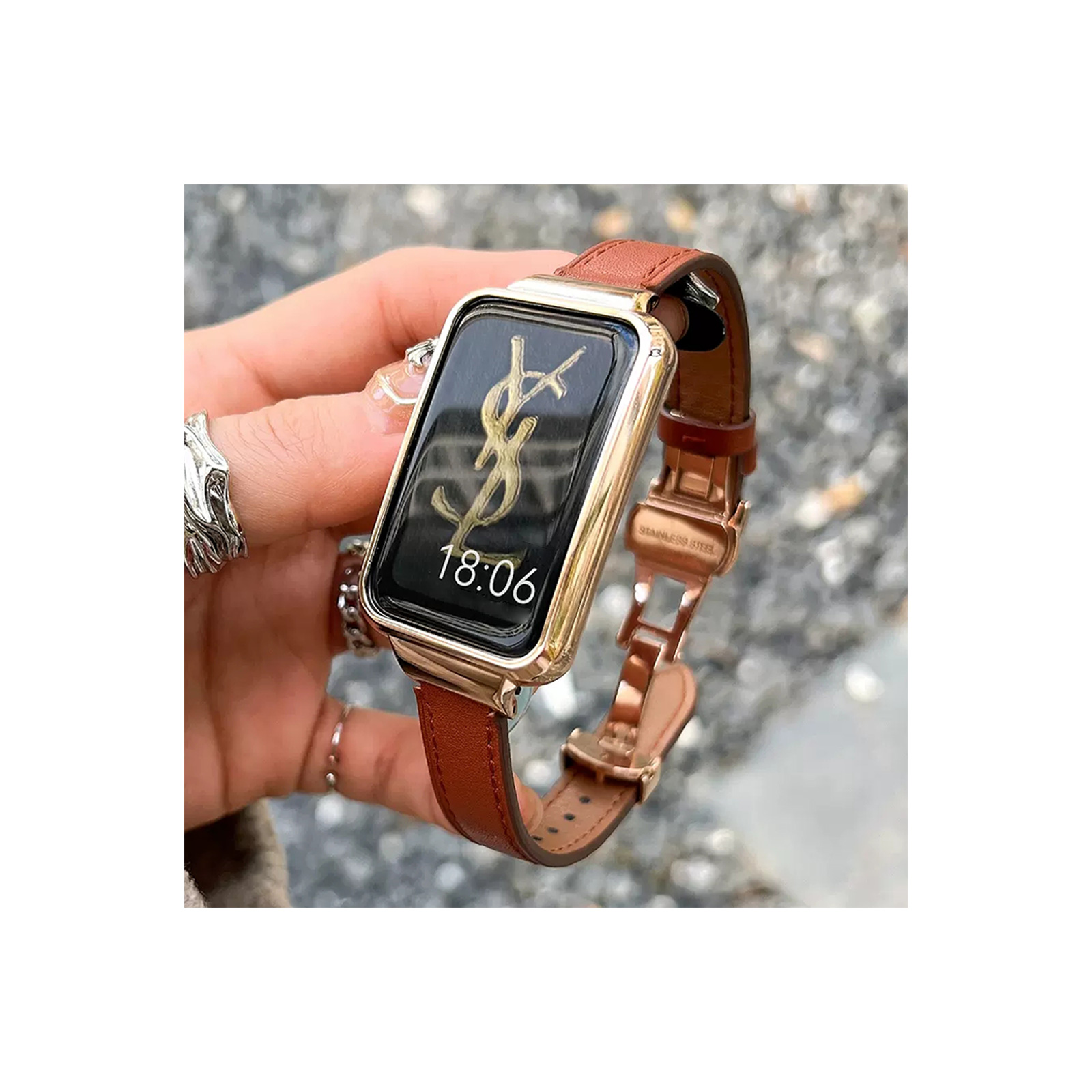 オッポ バンド2 OPPO Watch Free 用のがエレガントで おしゃれな PU