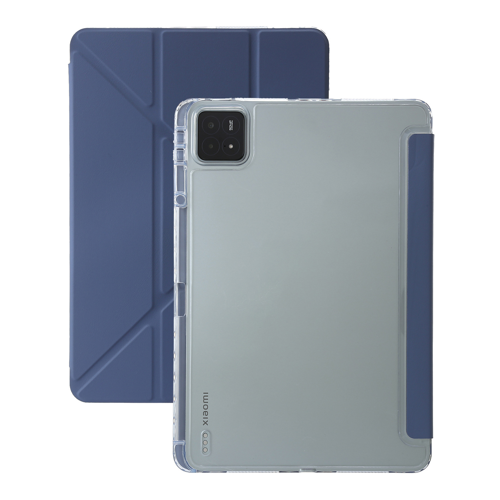 Xiaomi Pad 7 ブルー+カバー+Focus Pen Xiaomi Pad 6S Pro ケース 耐衝撃 カバー 12.4インチ TPU+PUレザー製
