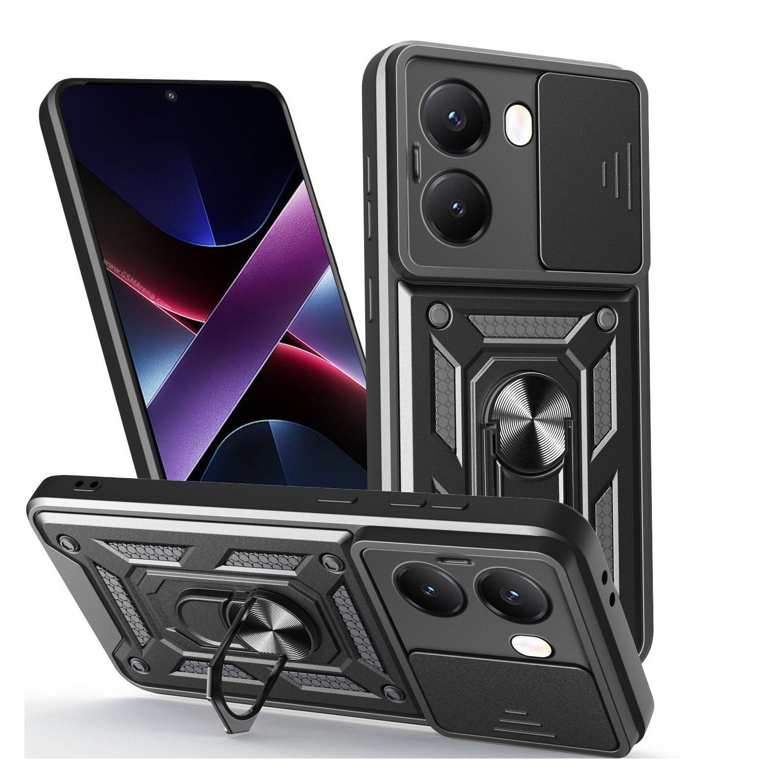 J*n様 POCO X8 Pro 8GB/256GB 黒　国内版ケース付き POCO POCO X8 Pro カバー リング付き POCO X8 Pro Max ケース 耐衝撃