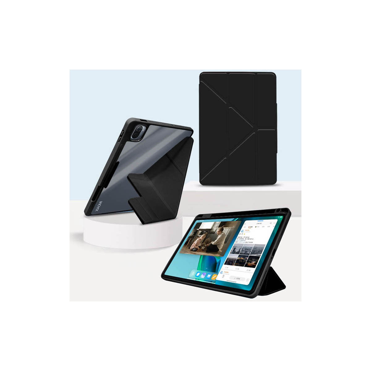 Xiaomi Pad 6/Pad 6 Pro 11型(インチ) ケース 手帳型 スタンド機能 ブック型 耐衝撃 落下防止 手帳型カバー 強化ガラスフィルムおまけ付き｜coco-fit2018｜02