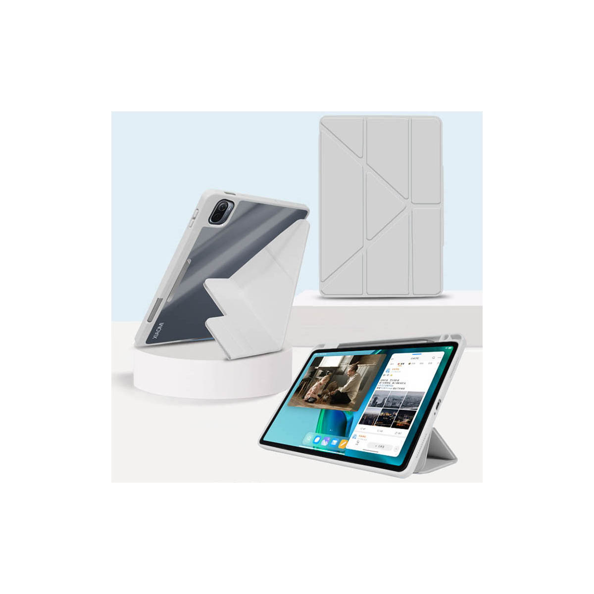Xiaomi Pad 6/Pad 6 Pro 11型(インチ) ケース 手帳型 スタンド機能 ブック型 耐衝撃 落下防止 手帳型カバー 強化ガラスフィルムおまけ付き｜coco-fit2018｜06