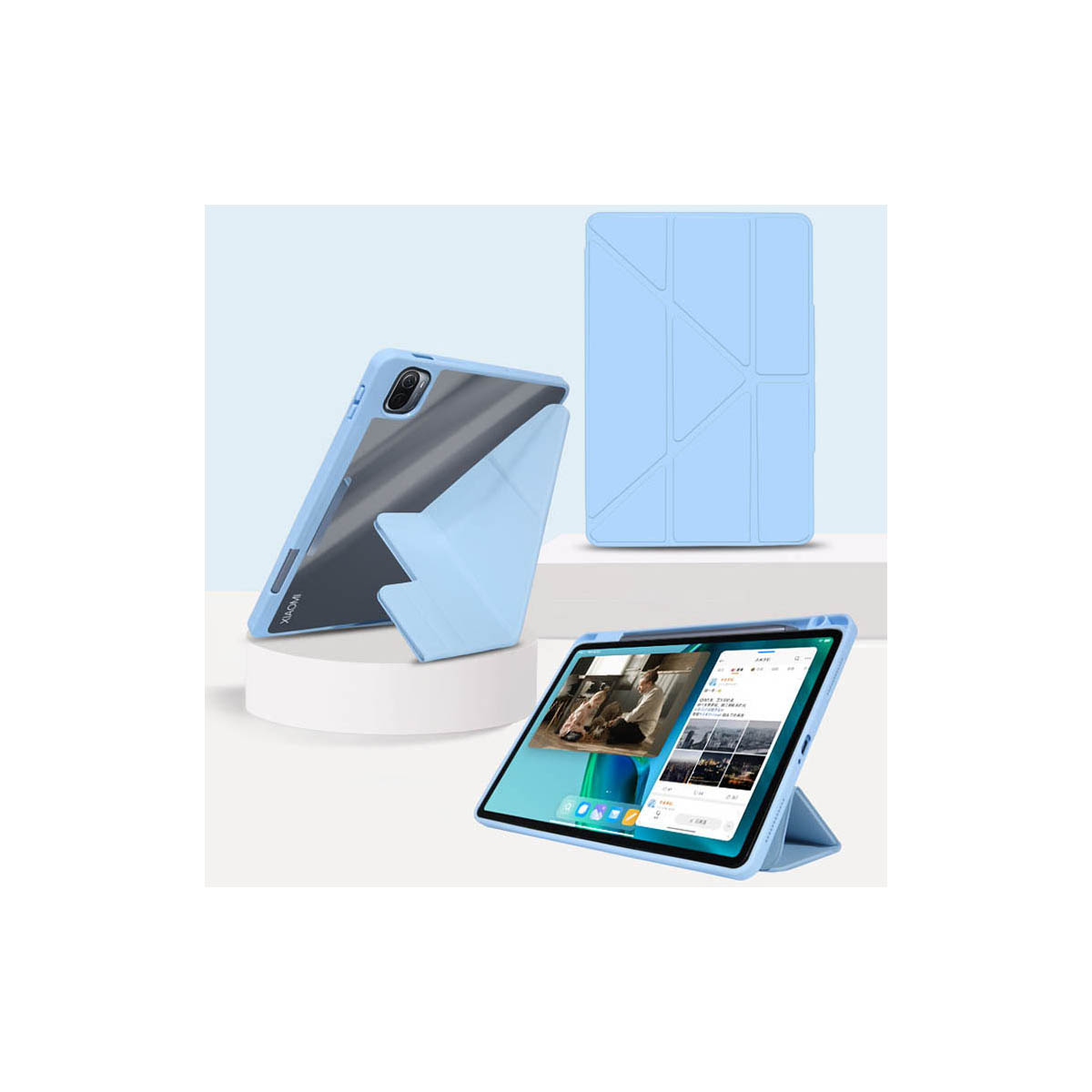 Xiaomi Pad 6/Pad 6 Pro 11型(インチ) ケース 手帳型 スタンド機能 ブック型 耐衝撃 落下防止 手帳型カバー 強化ガラスフィルムおまけ付き｜coco-fit2018｜07